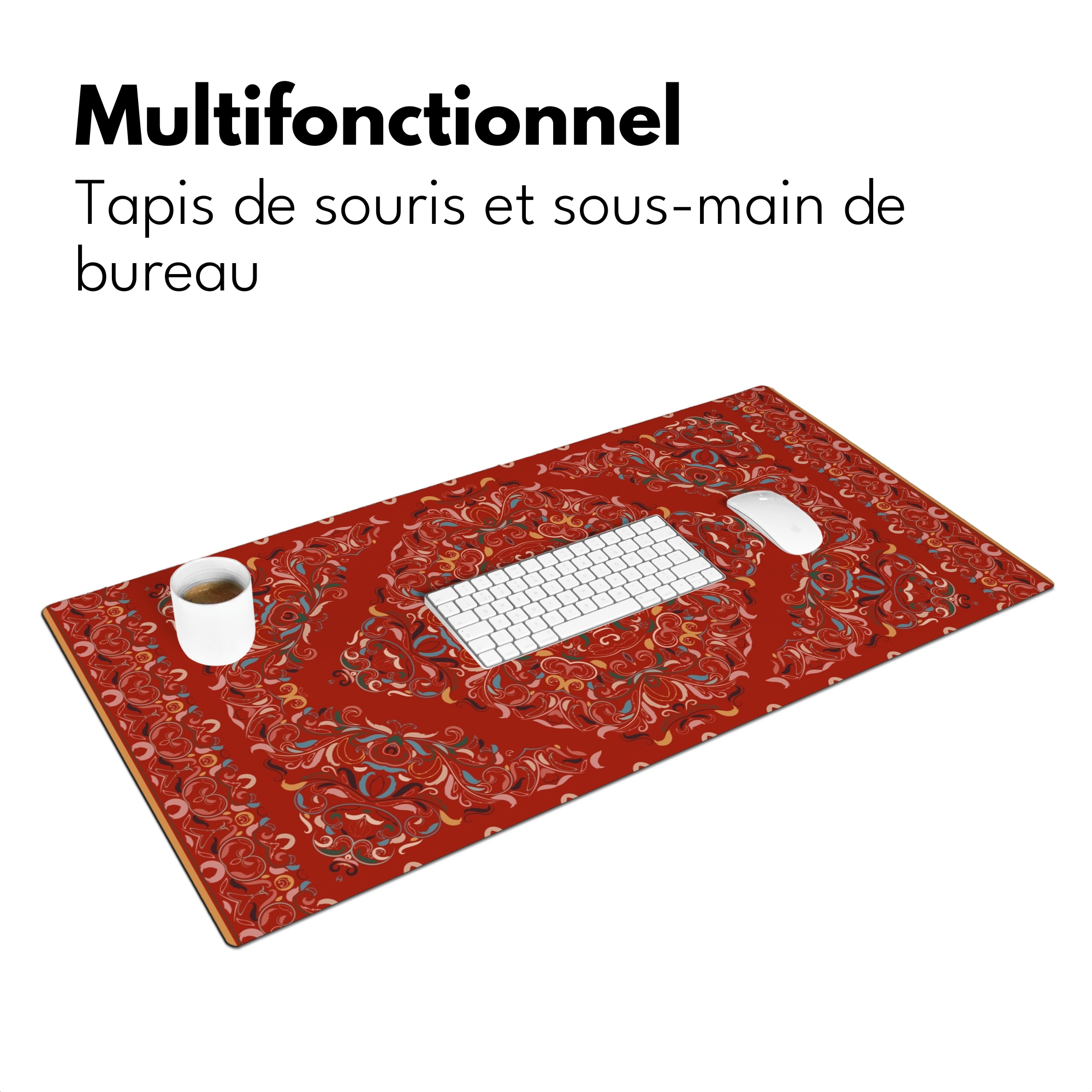 Sous main bureau - Tapis Persan - Tapis - Motifs - Rouge-3