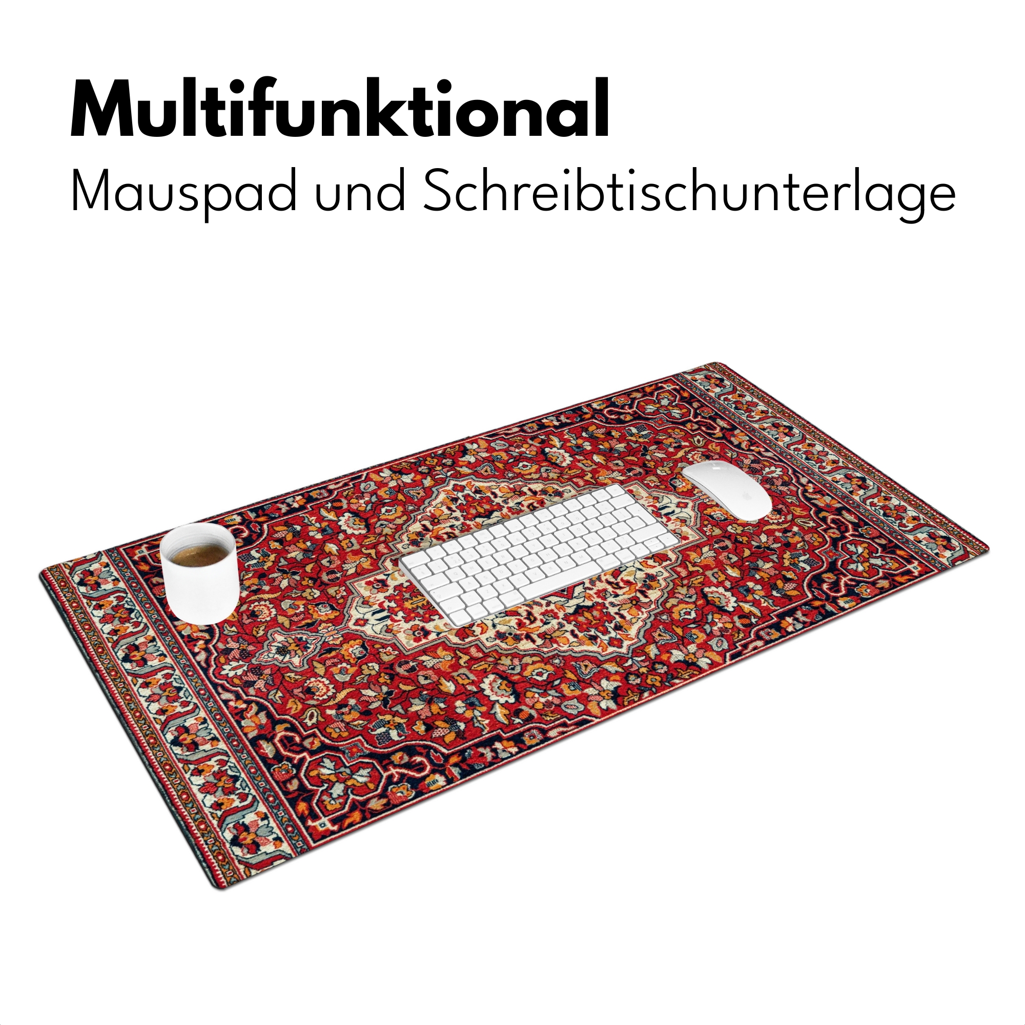 Schreibtischunterlage - Perserteppich - Teppich - Muster - Rot-3