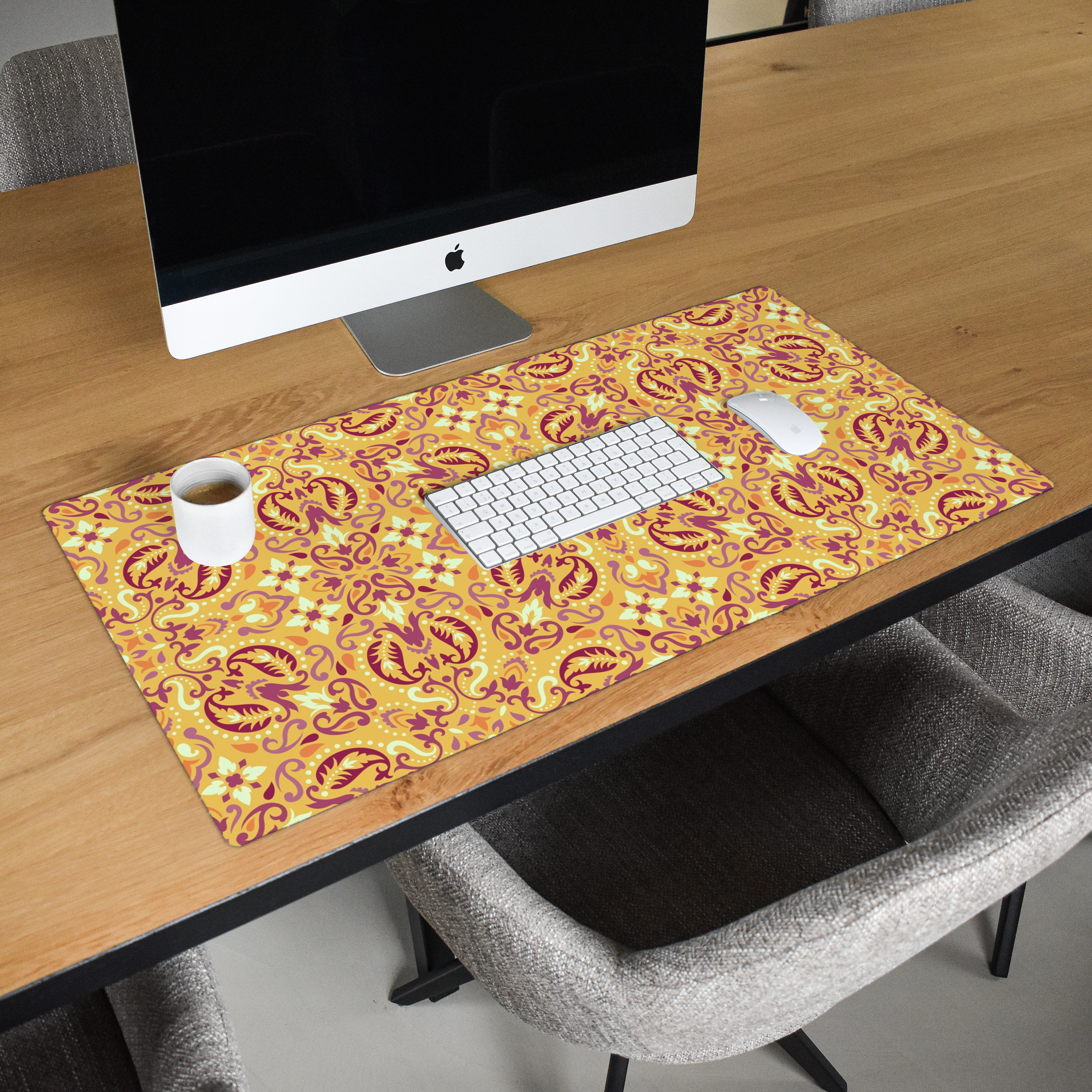 Schreibtischunterlage - Perserteppich - Teppich - Muster - Orange-2