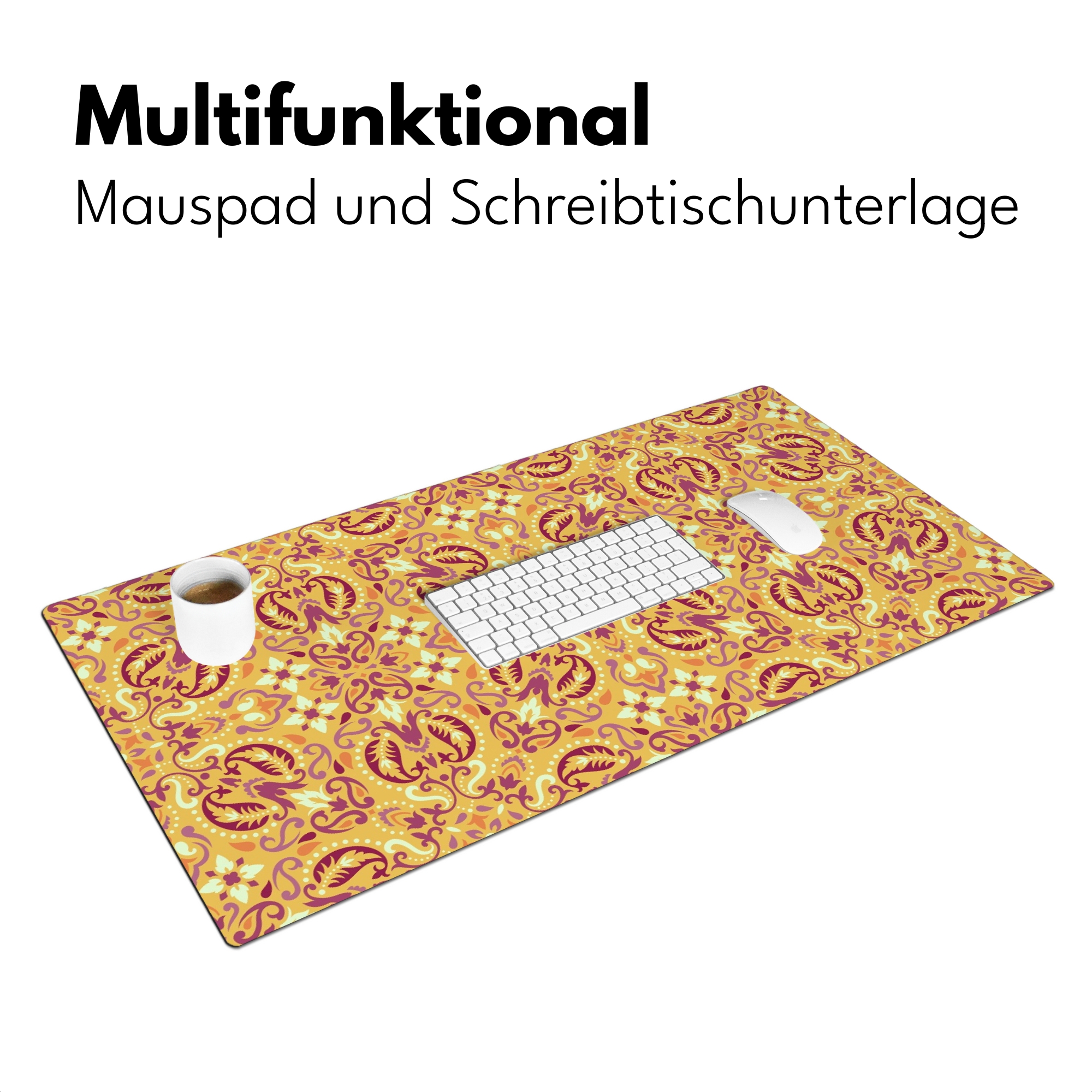 Schreibtischunterlage - Perserteppich - Teppich - Muster - Orange-3