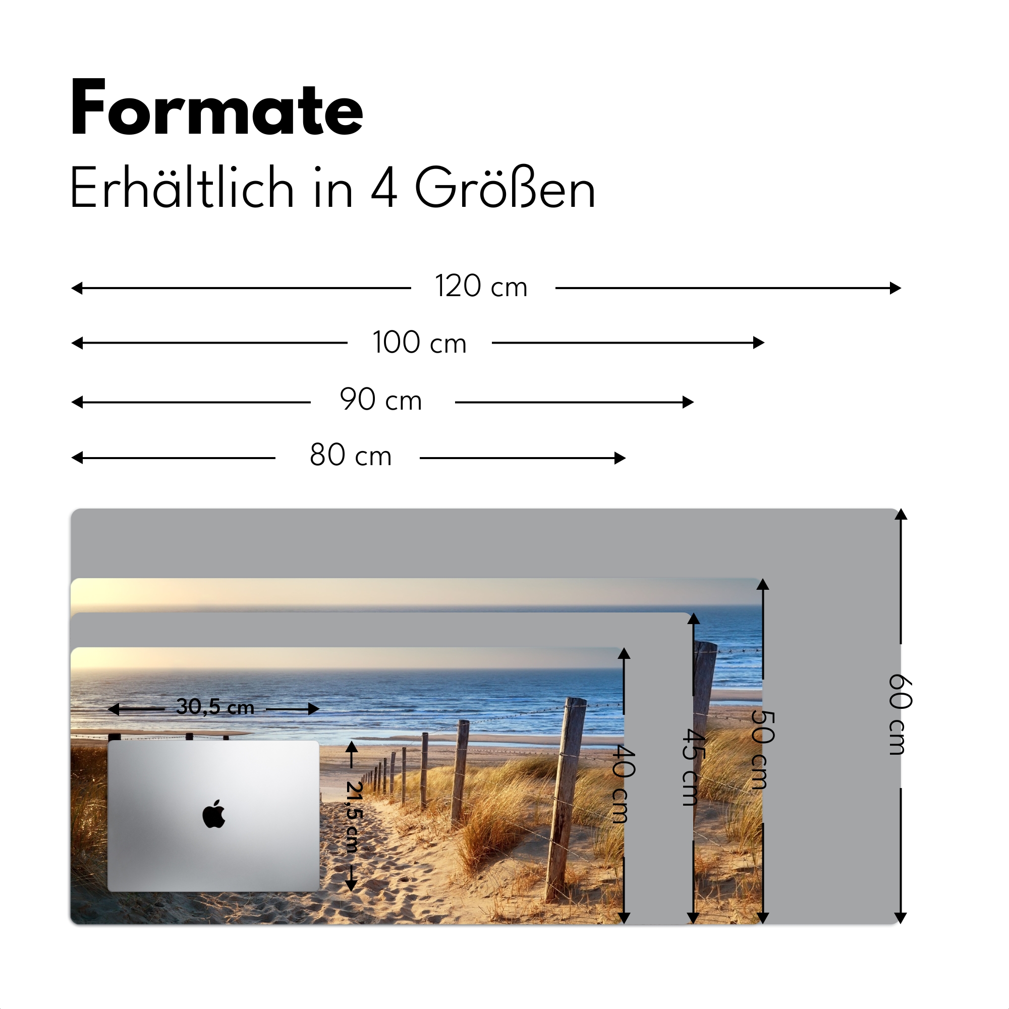 Schreibtischunterlage - Strand - Meer - Niederlande - Dünen - Sonne-4