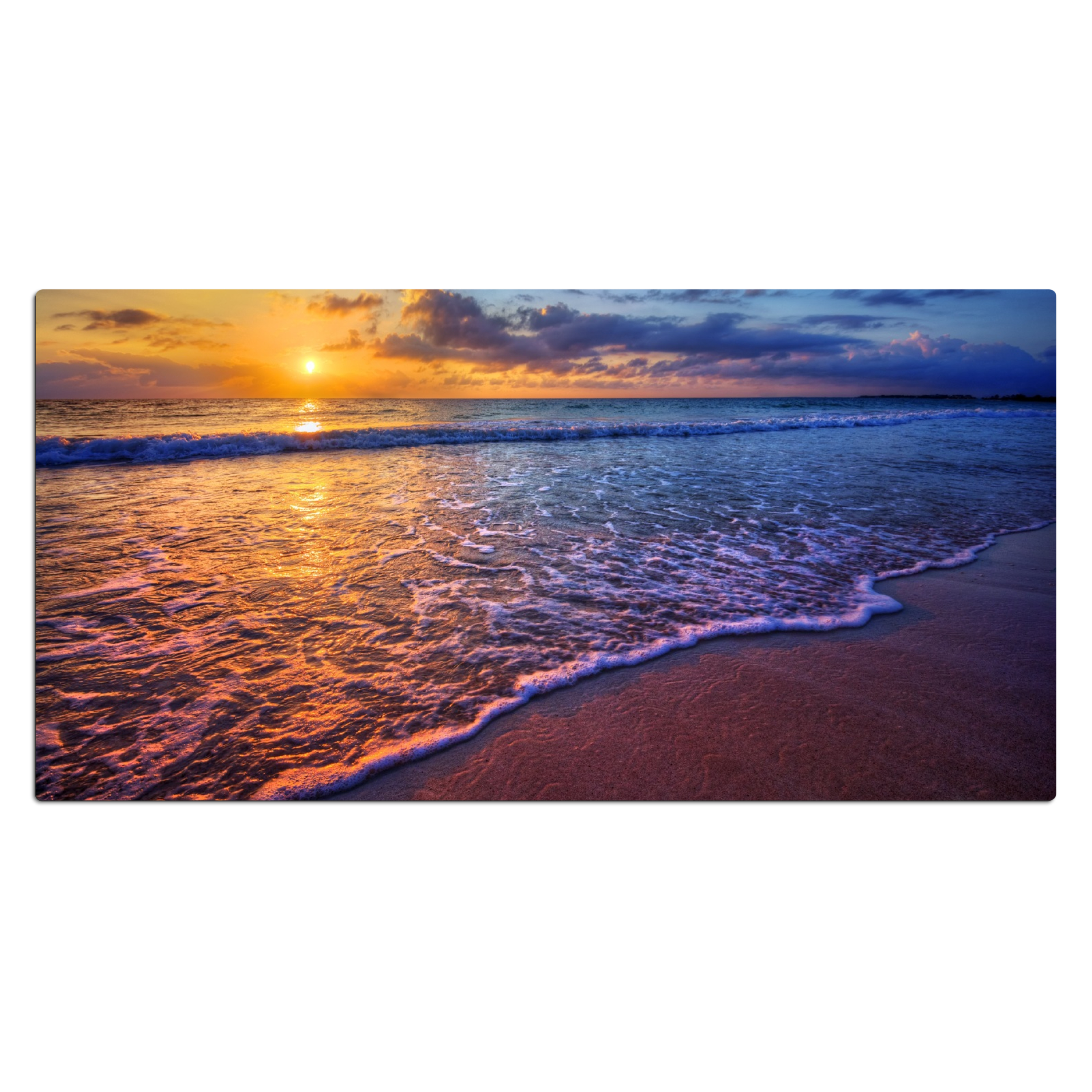 Schreibtischunterlage - Meer - Strand - Sonnenuntergang - Wolken - Horizont
