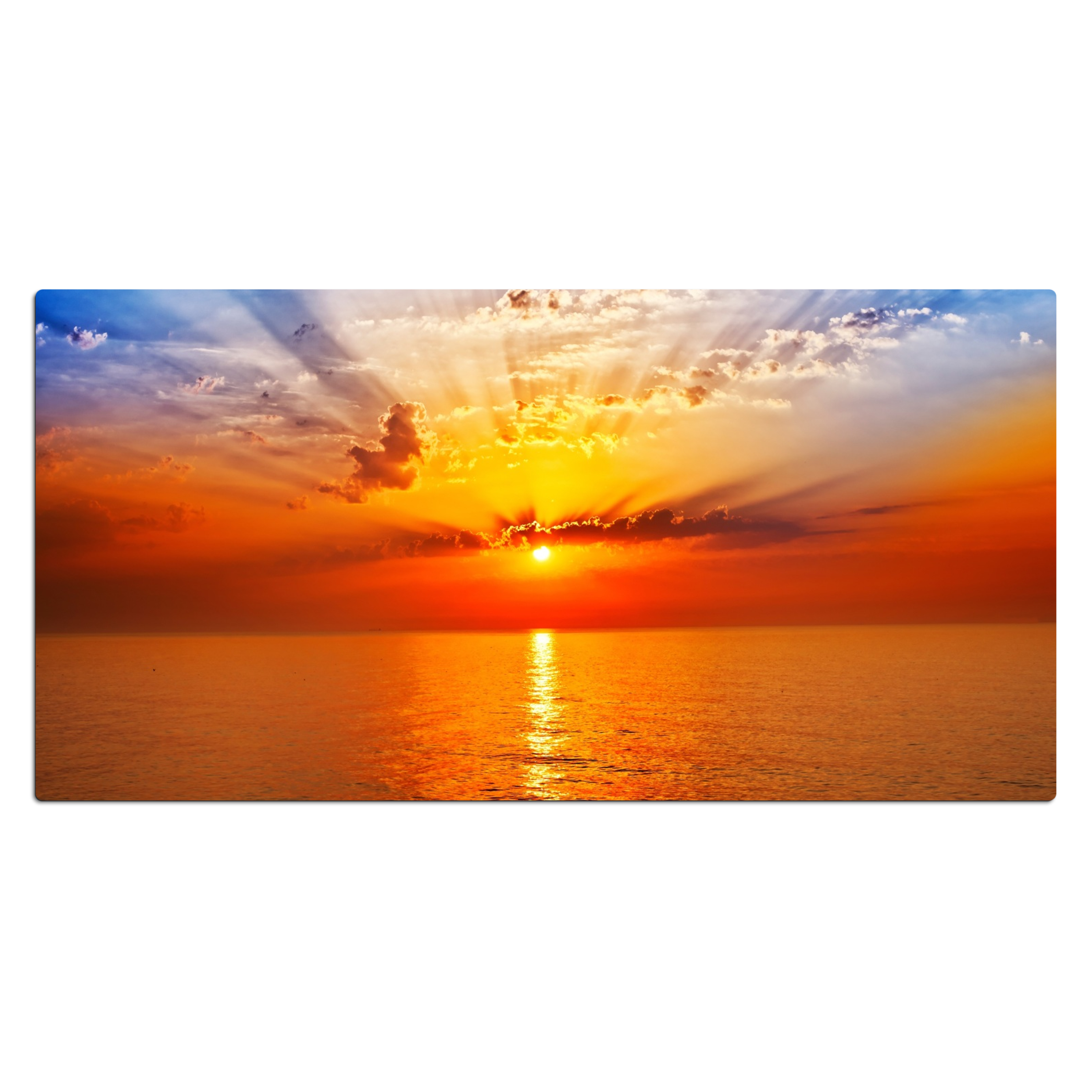 Schreibtischunterlage - Sonnenuntergang – Meer – Himmel – Orange