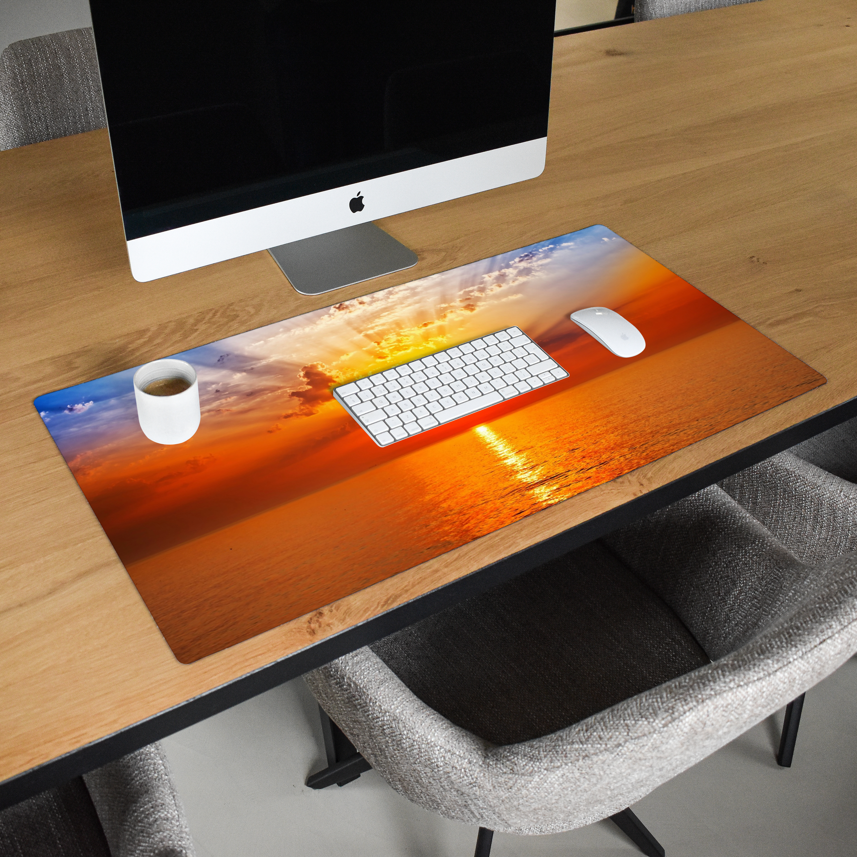 Schreibtischunterlage - Sonnenuntergang – Meer – Himmel – Orange-2