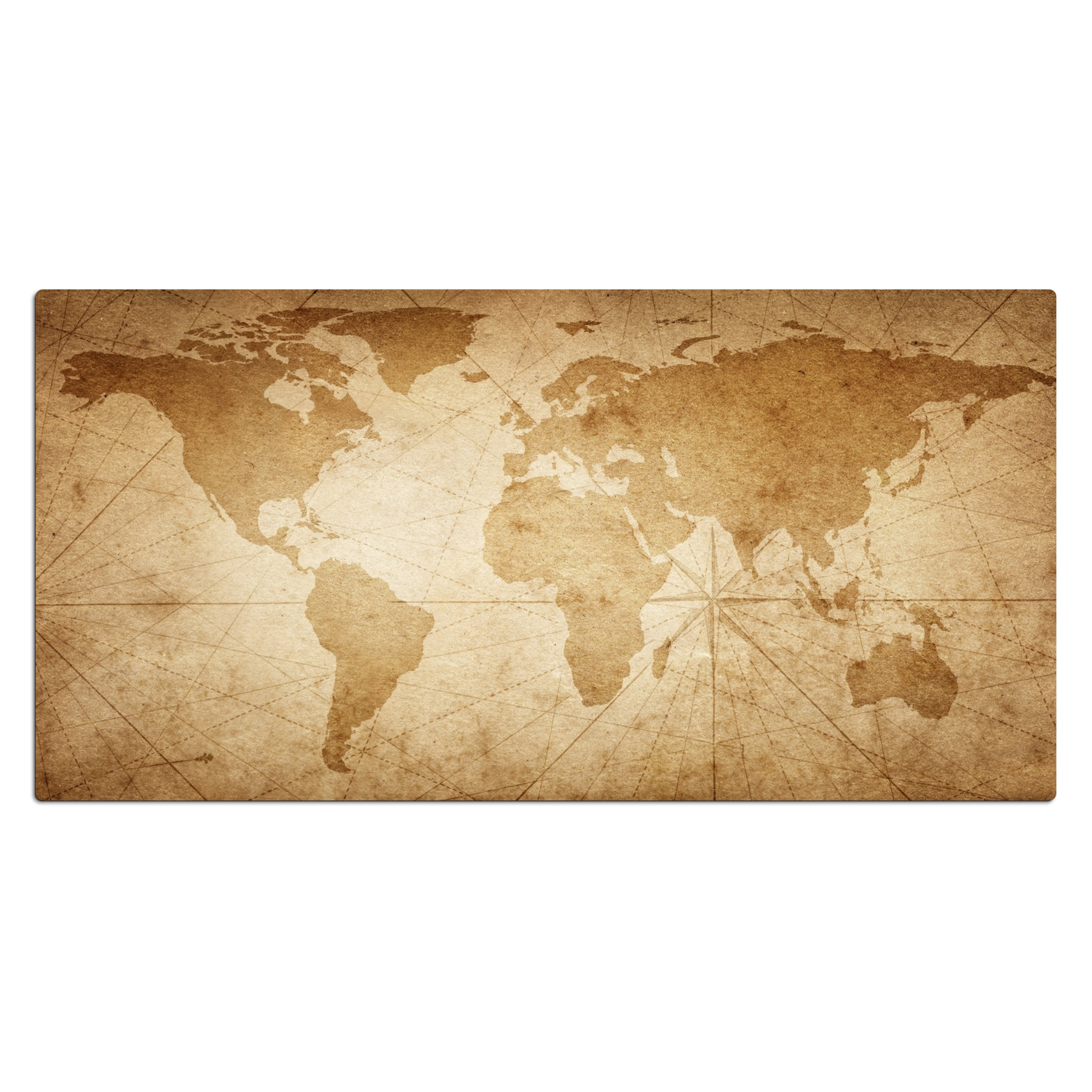 Bureau onderlegger - Wereldkaart - Vintage - Papyrus