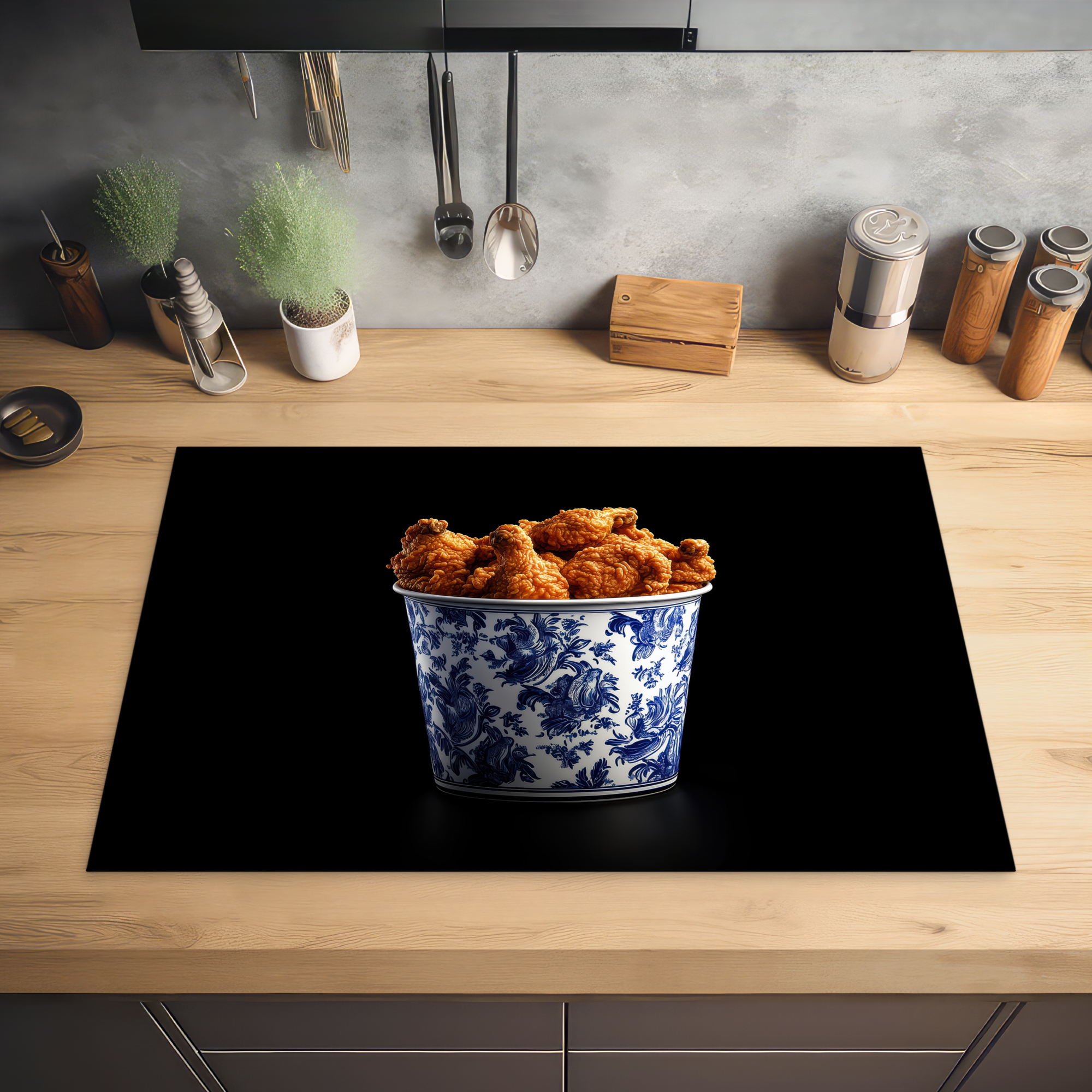 Inductiebeschermer - Kip - Bucket - Delfts blauw - Lekker-2
