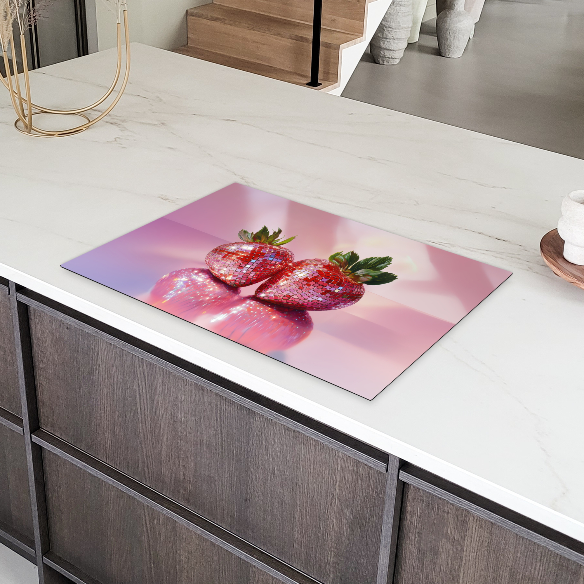 Inductiebeschermer - Disco - Fruit - Glitter - Strawberry-4
