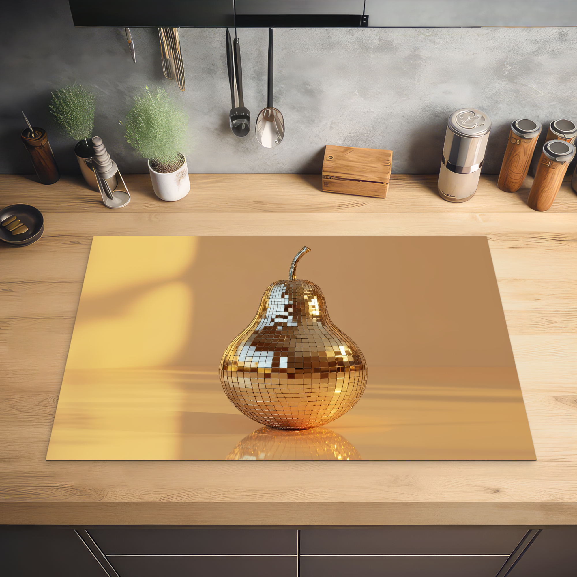 Inductiebeschermer - Goud - Disco - Glitter - Peer-2