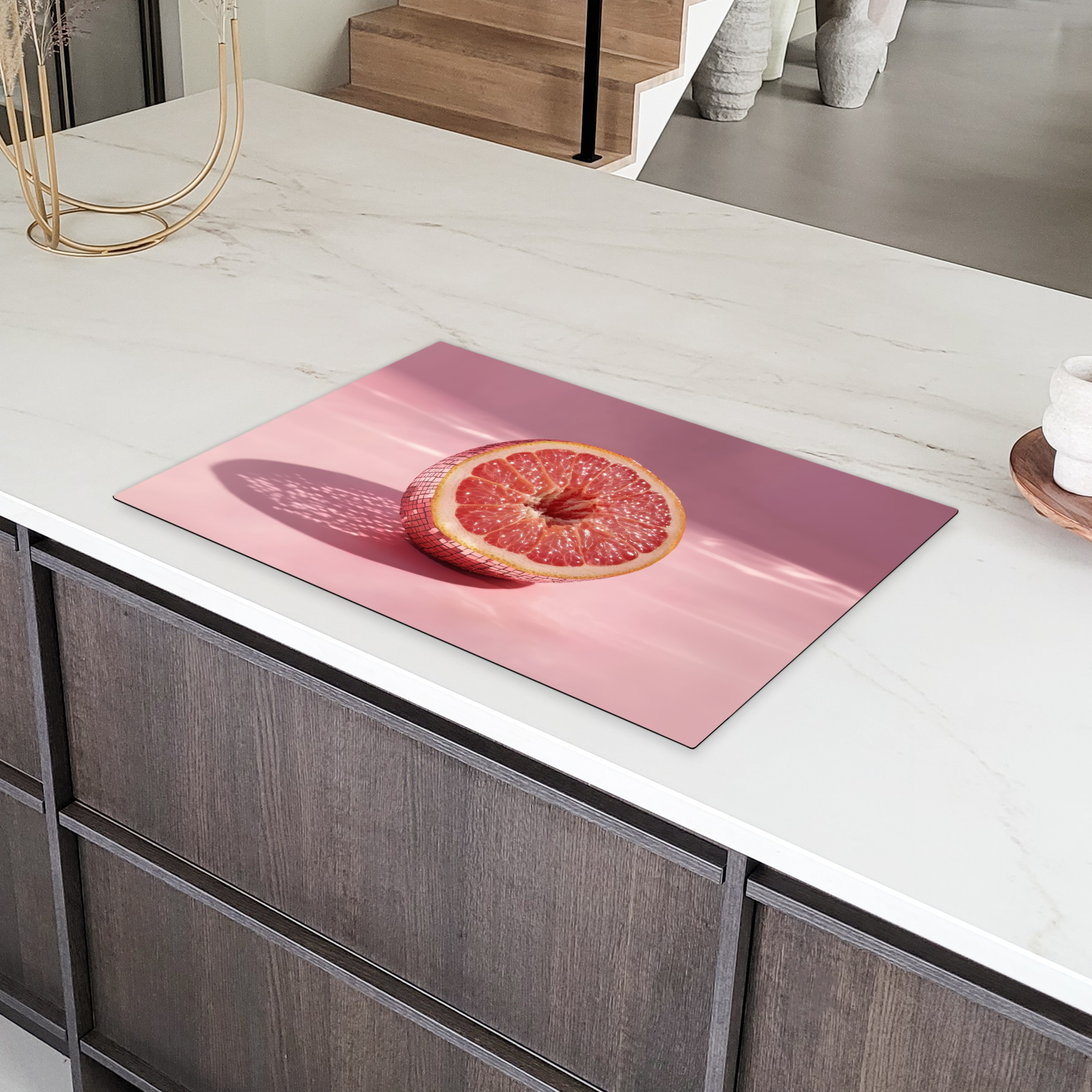 Inductiebeschermer - Grapefruit - Roze - Disco - Shiny-4