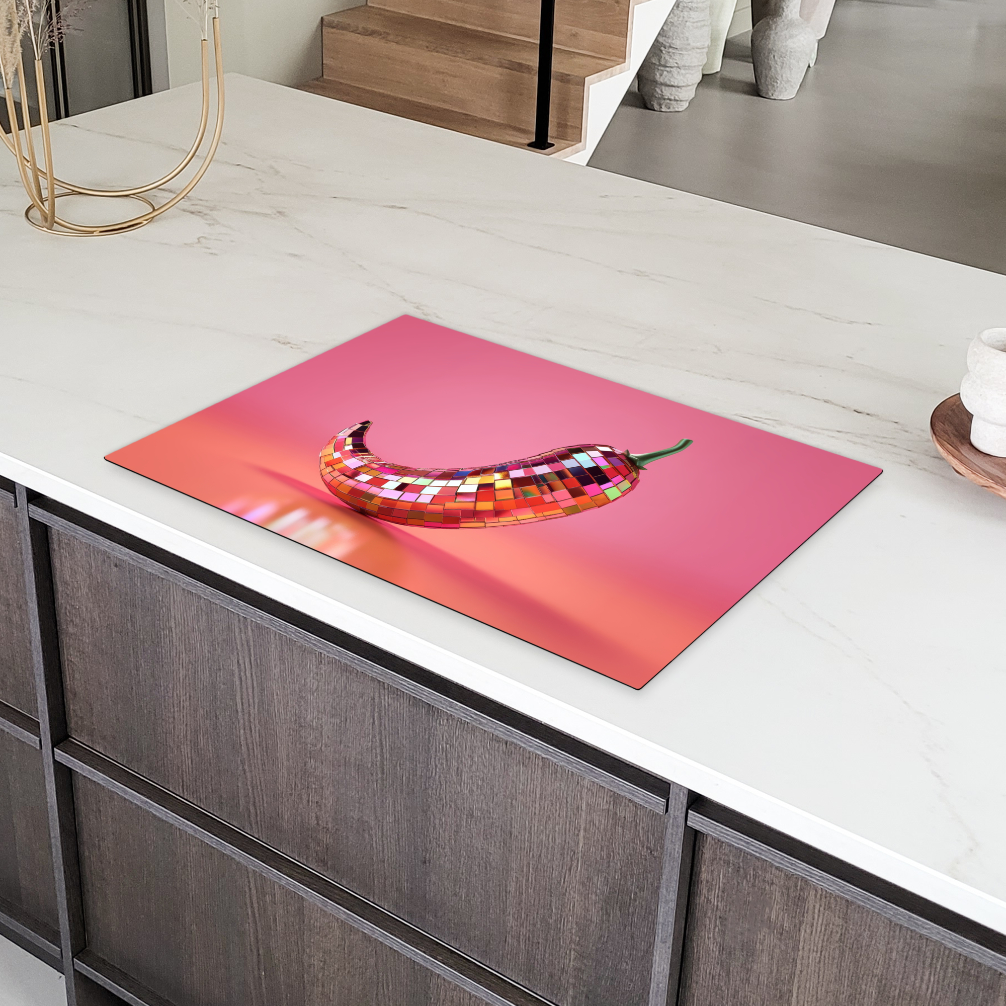 Inductiebeschermer - Peper - Disco - Rood - Glitter-4