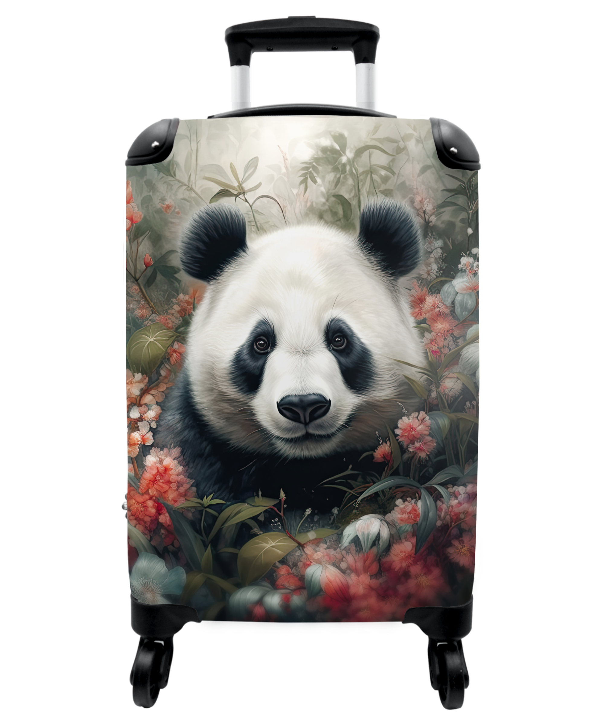 Koffer - Panda - Wilde dieren - Bloemen - Natuur
