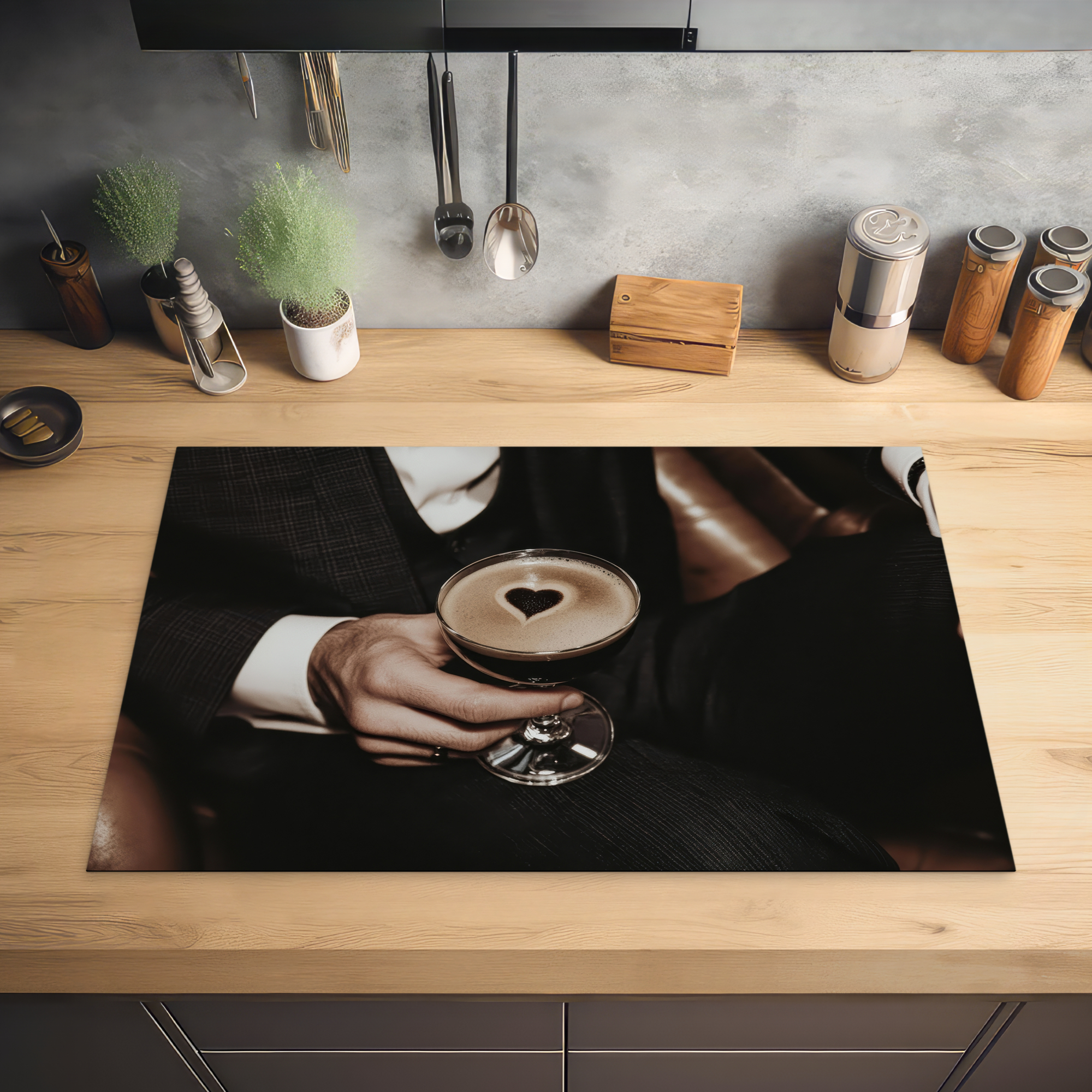 Inductiebeschermer - Hartje - Cocktail - Espresso Martini - Hand-2