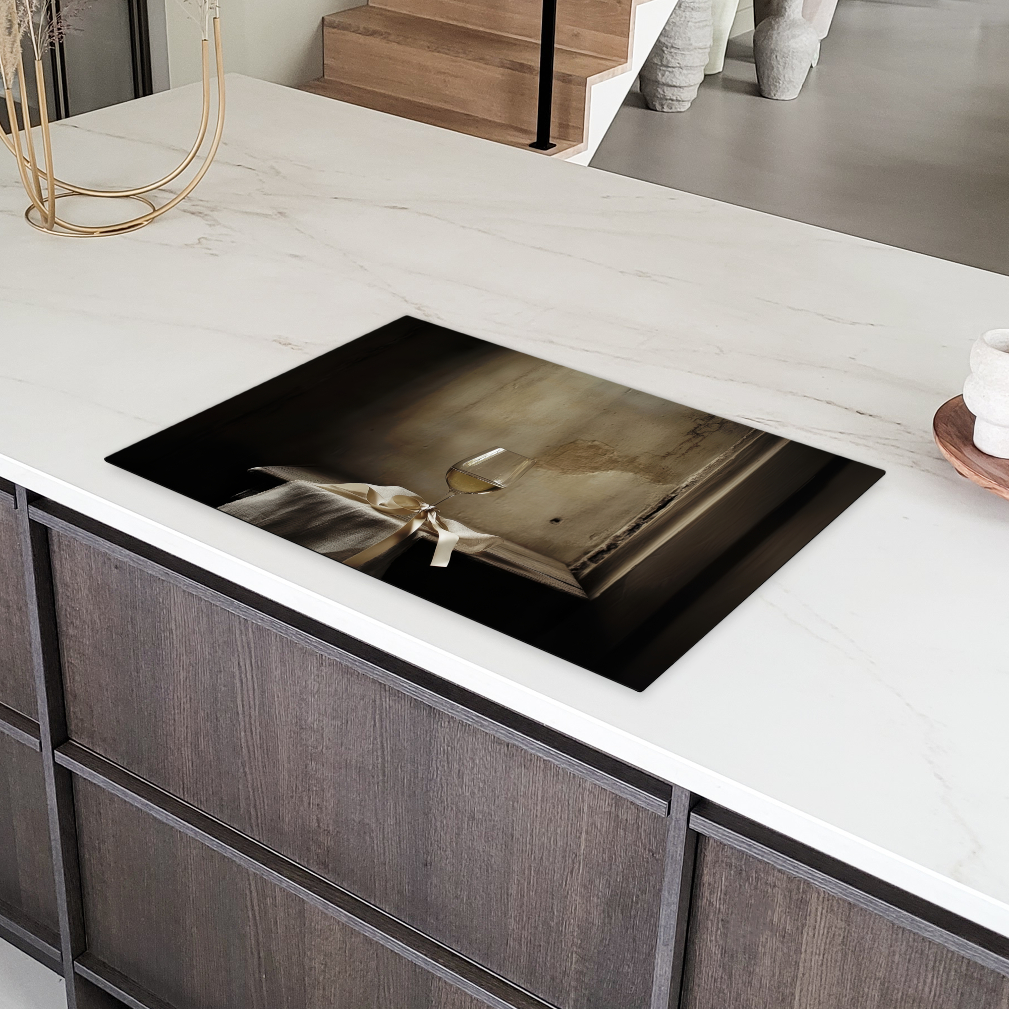 Inductiebeschermer - Strik - Beige - Witte - Wijn-4