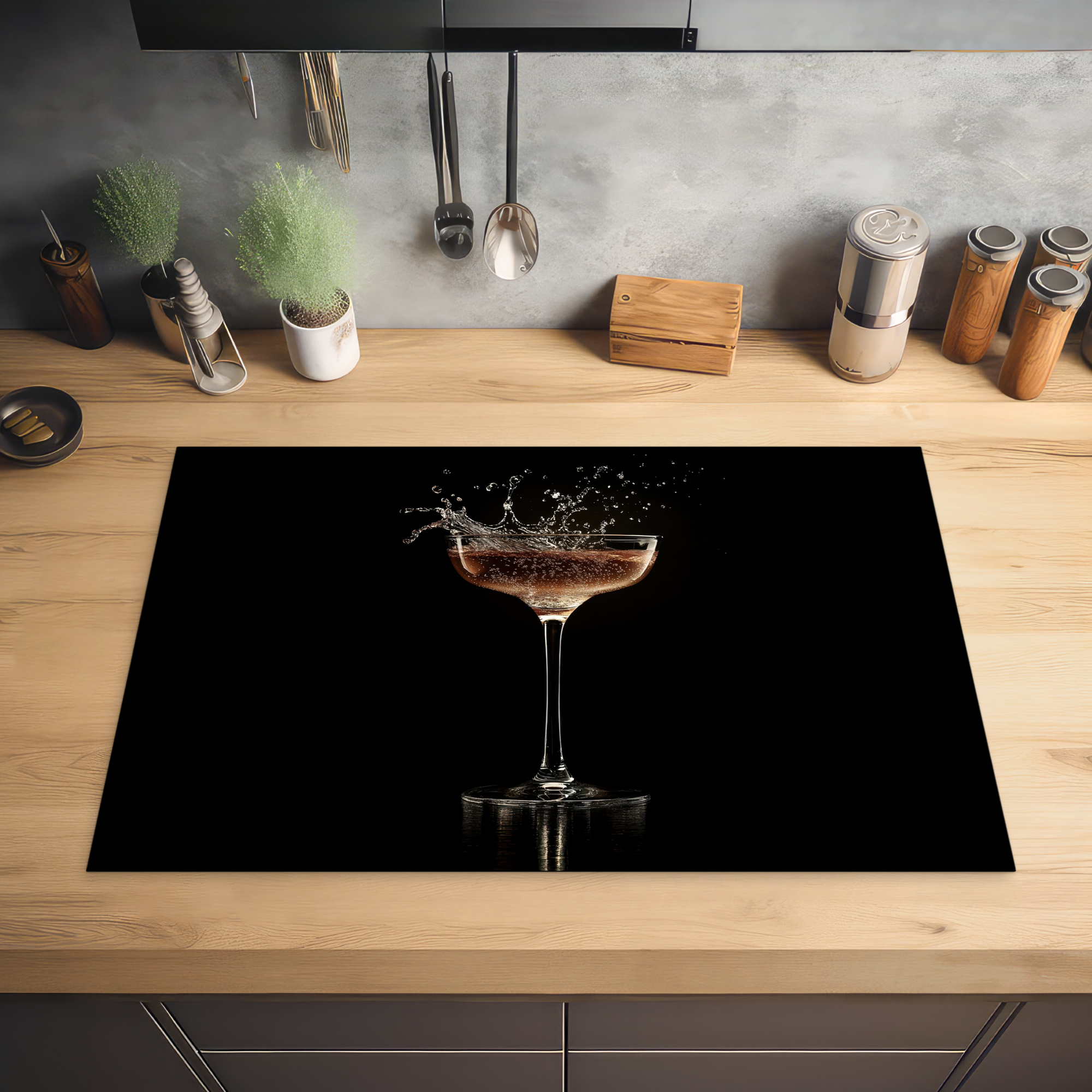 Inductiebeschermer - Cocktail - Zwart - Spetters - Glas-2