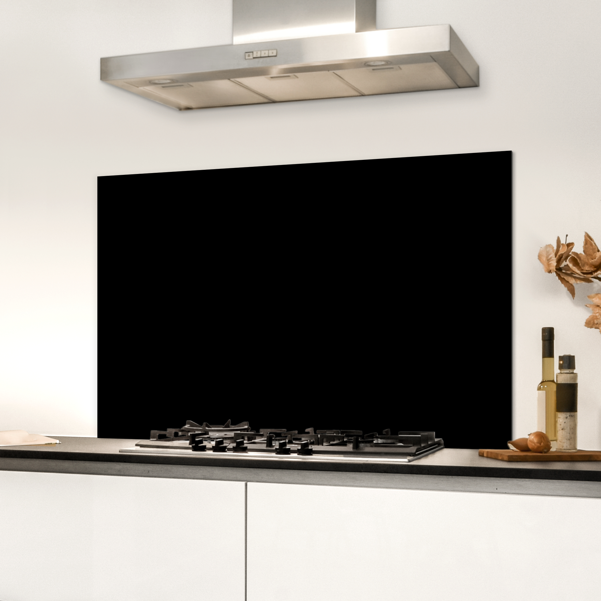 Spatscherm keuken zwart-3