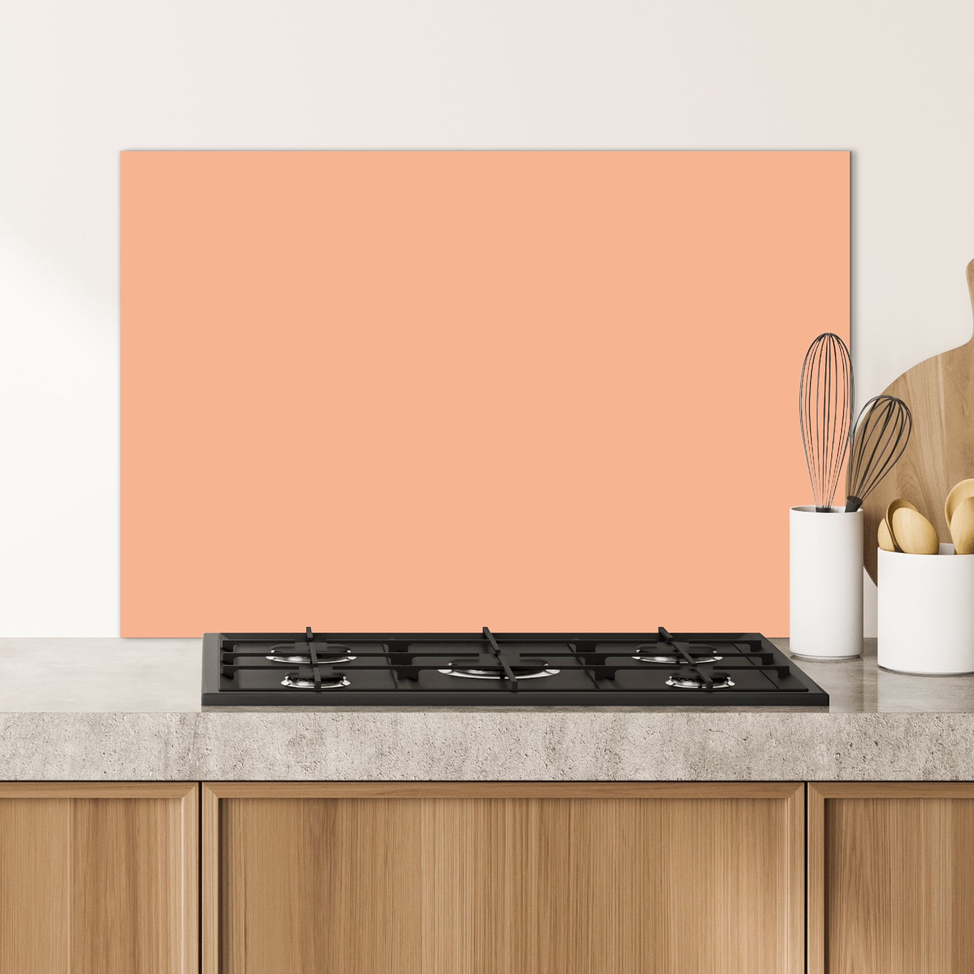 Spatscherm keuken - Abrikoos - Roze - Pastel - Effen - Oranje-4