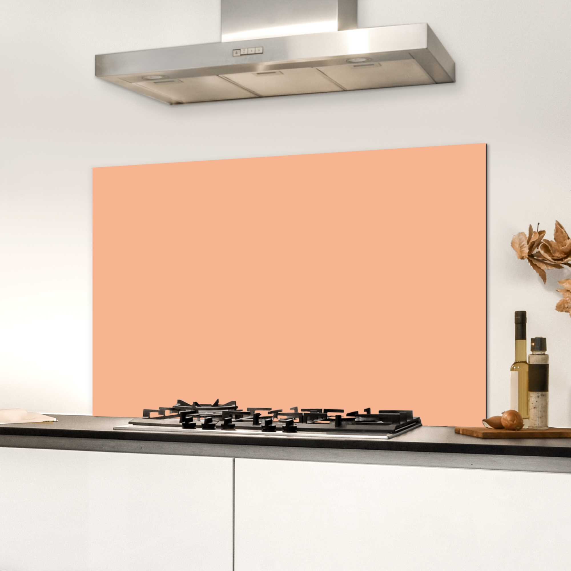 Spatscherm keuken - Abrikoos - Roze - Pastel - Effen - Oranje-3