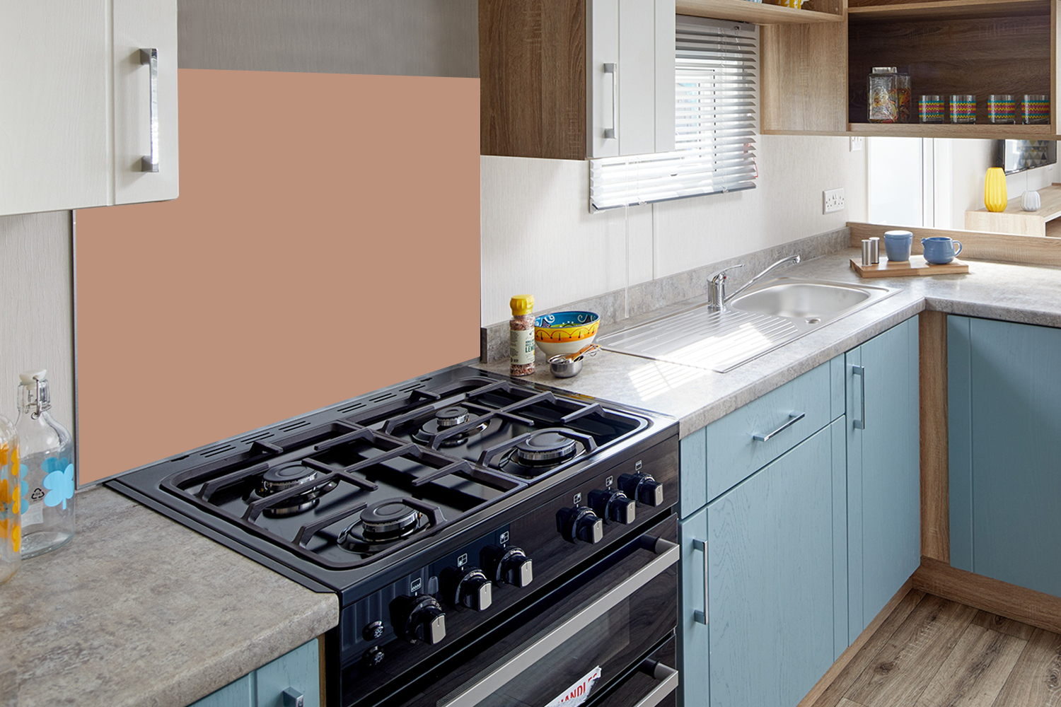 Spatscherm keuken - Beige - Kleur - Roze-4