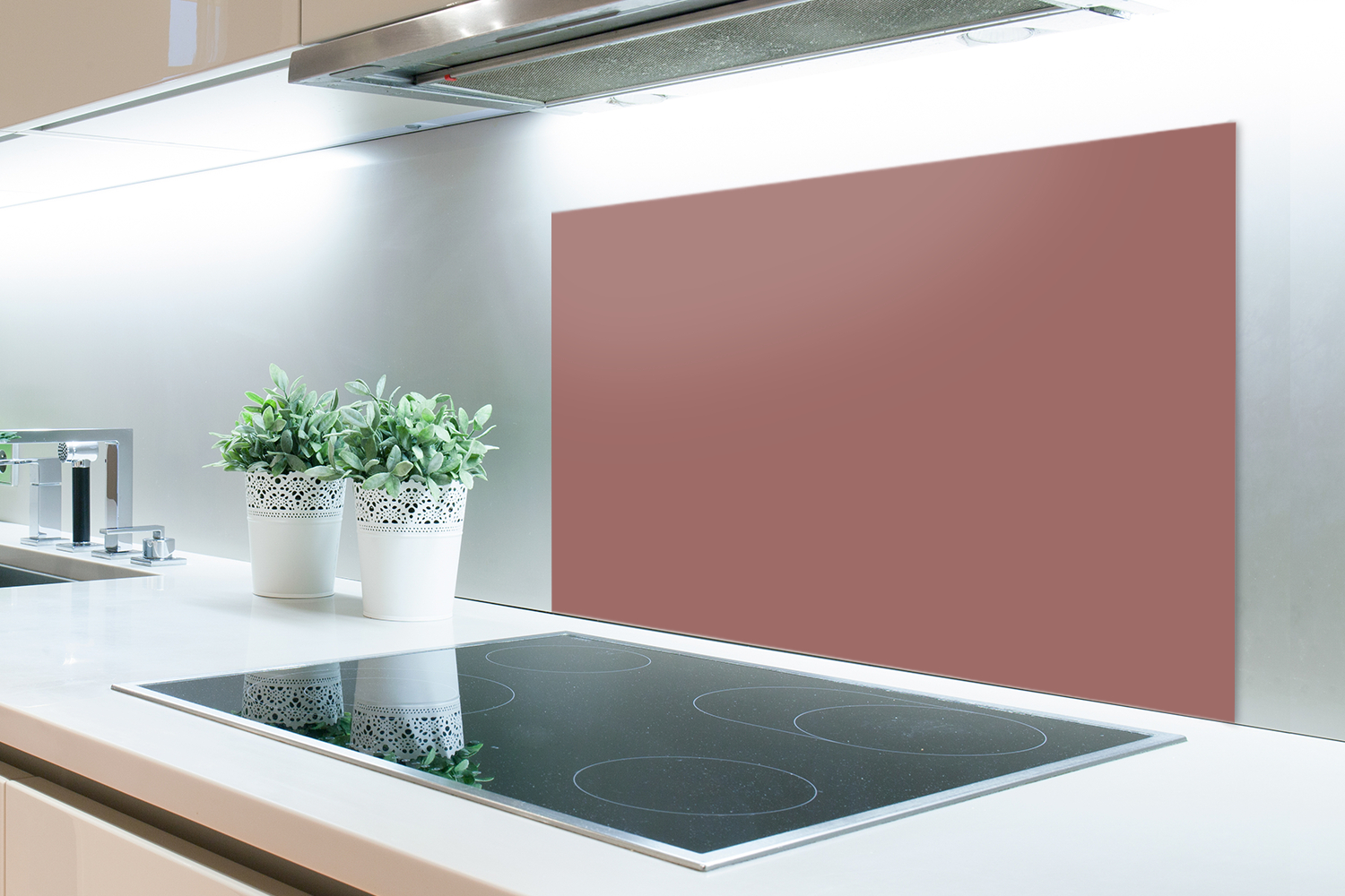 Spatscherm keuken - Terracotta - Patronen - Roze-2