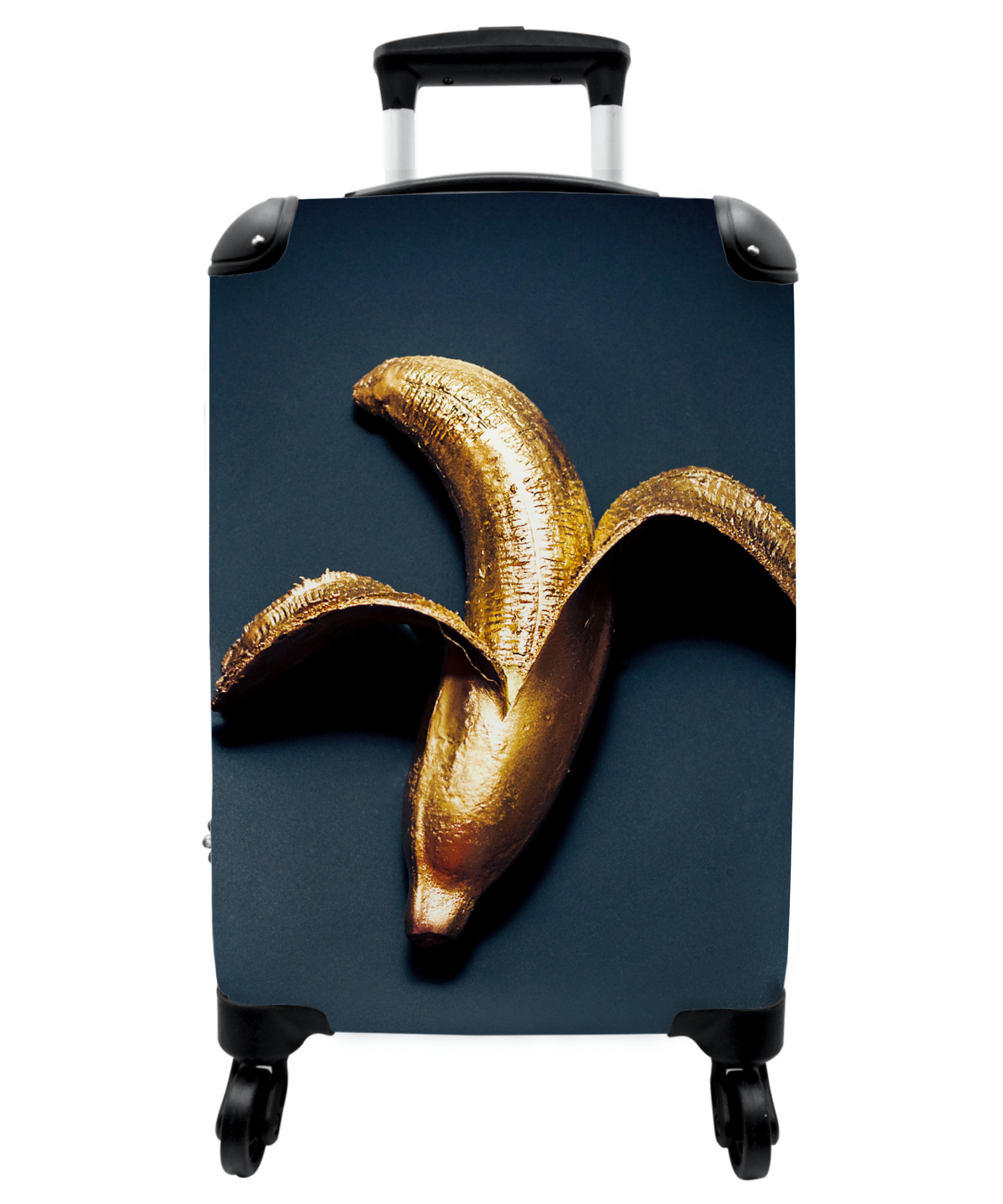 Koffer - Gouden banaan op een donkere achtergrond-thumbnail-1
