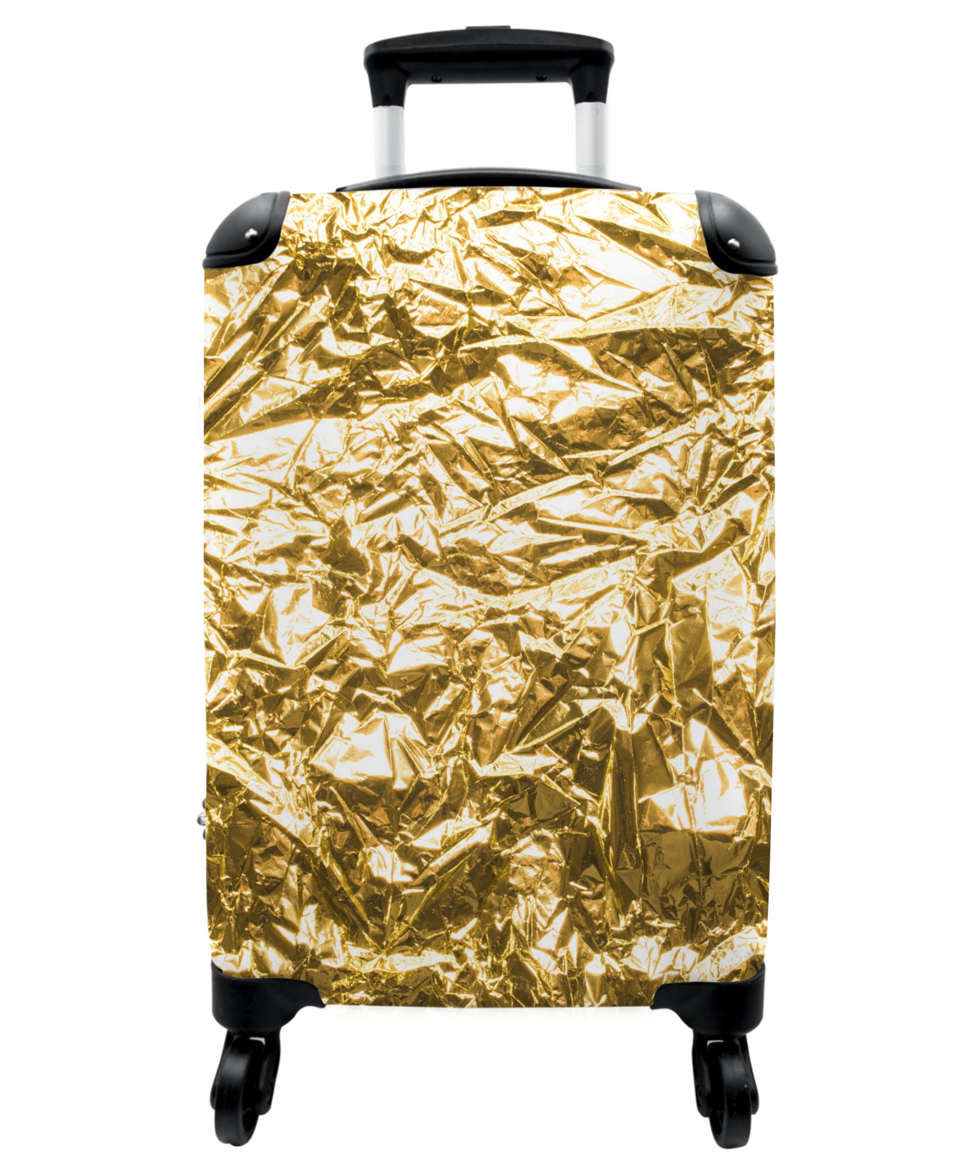 Koffer - Gouden folie met een gerimpelde textuur-1