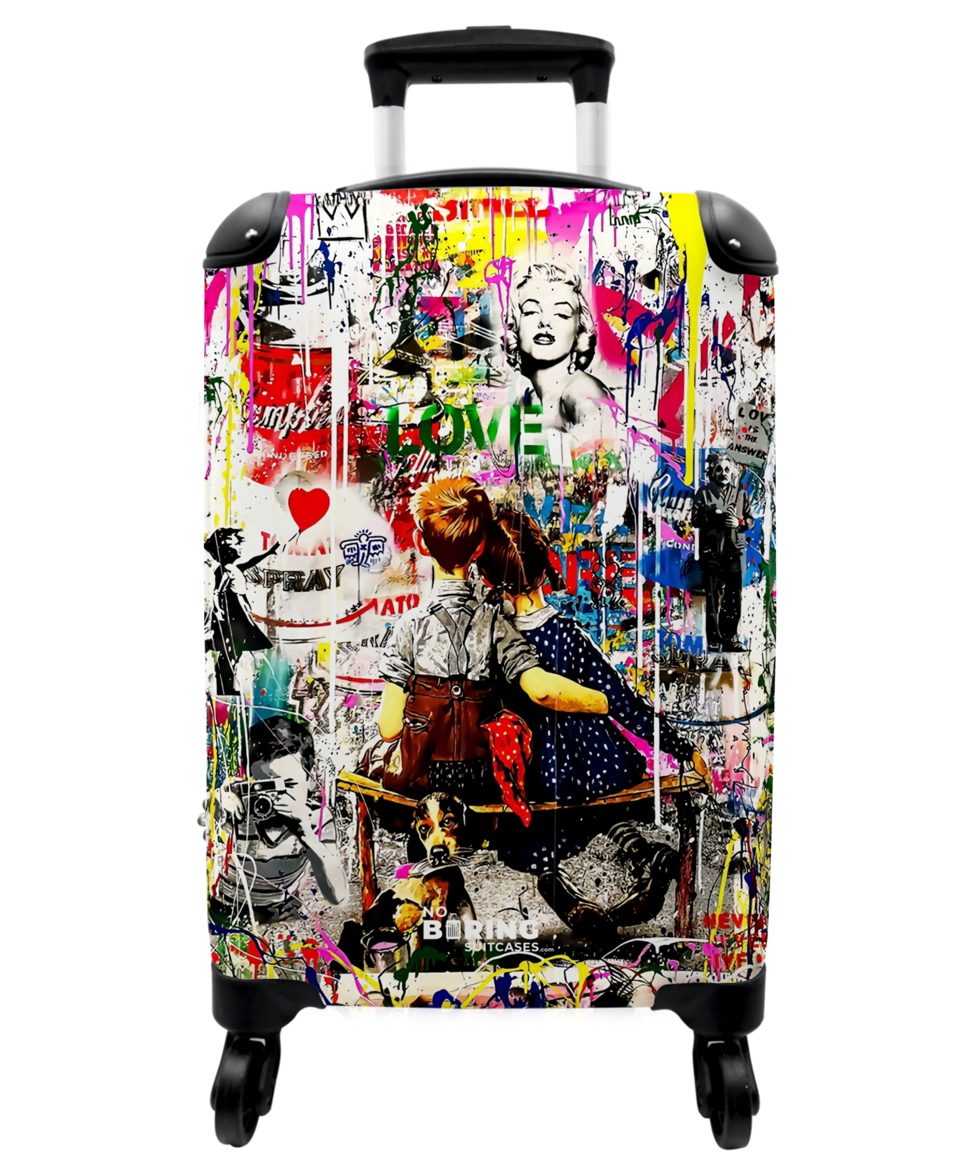 Koffer - Bekende kunstwerken als kleurrijke graffiti art