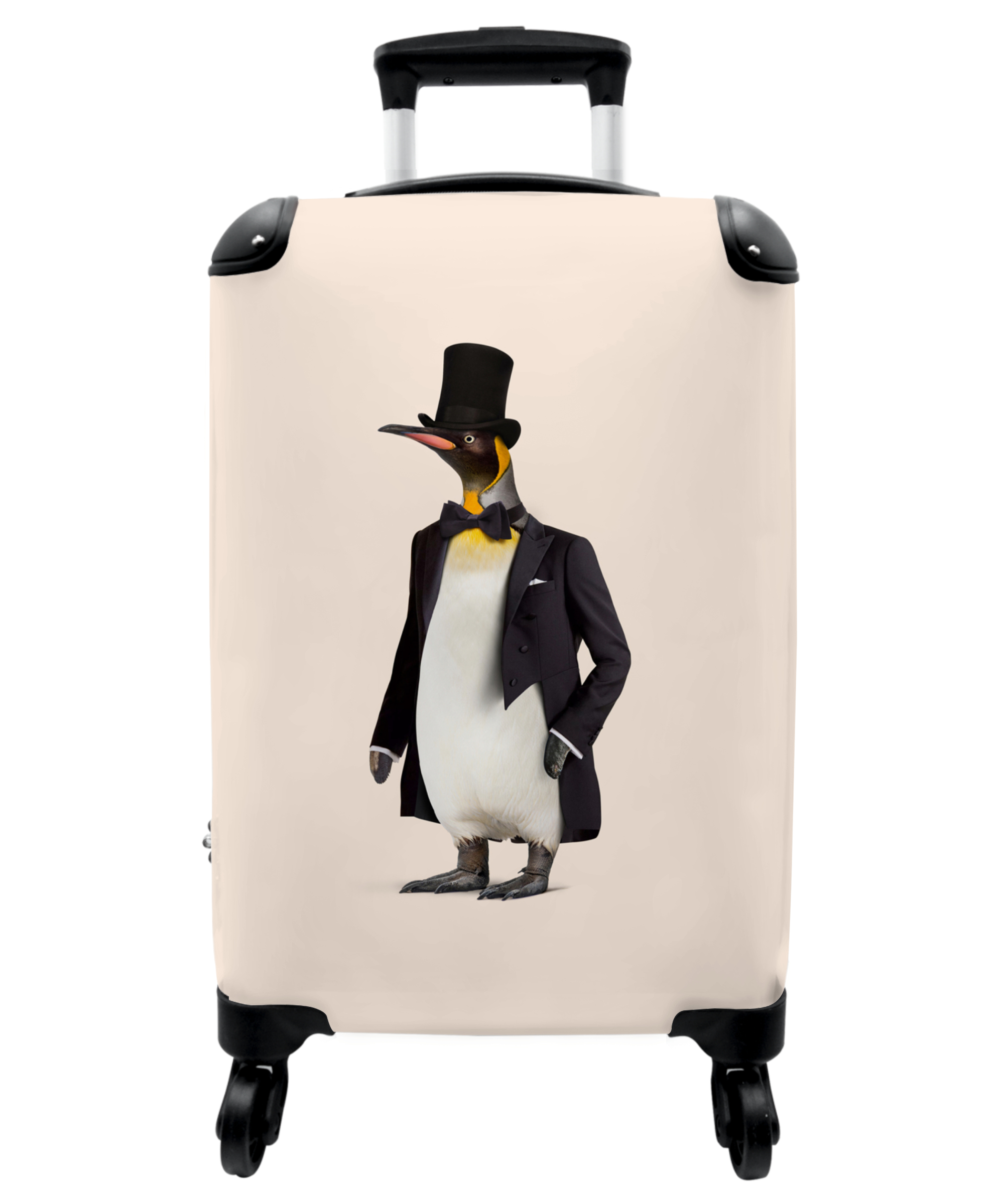 Koffer - Pinguïn - Dier - Hoed - Colbert - Zwart-1