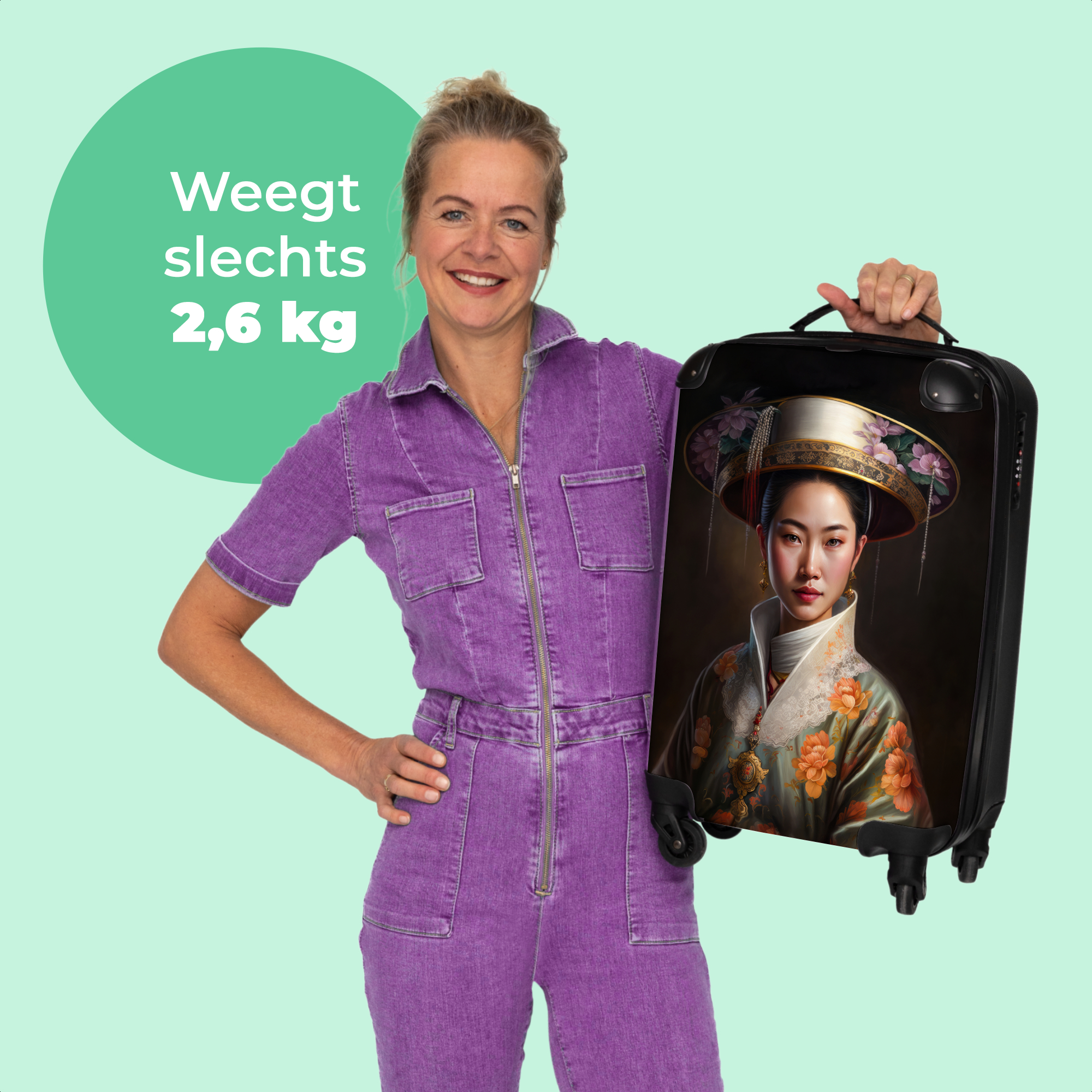 Koffer - Vrouwen - Aziatisch - Bloemen - Portret-thumbnail-4