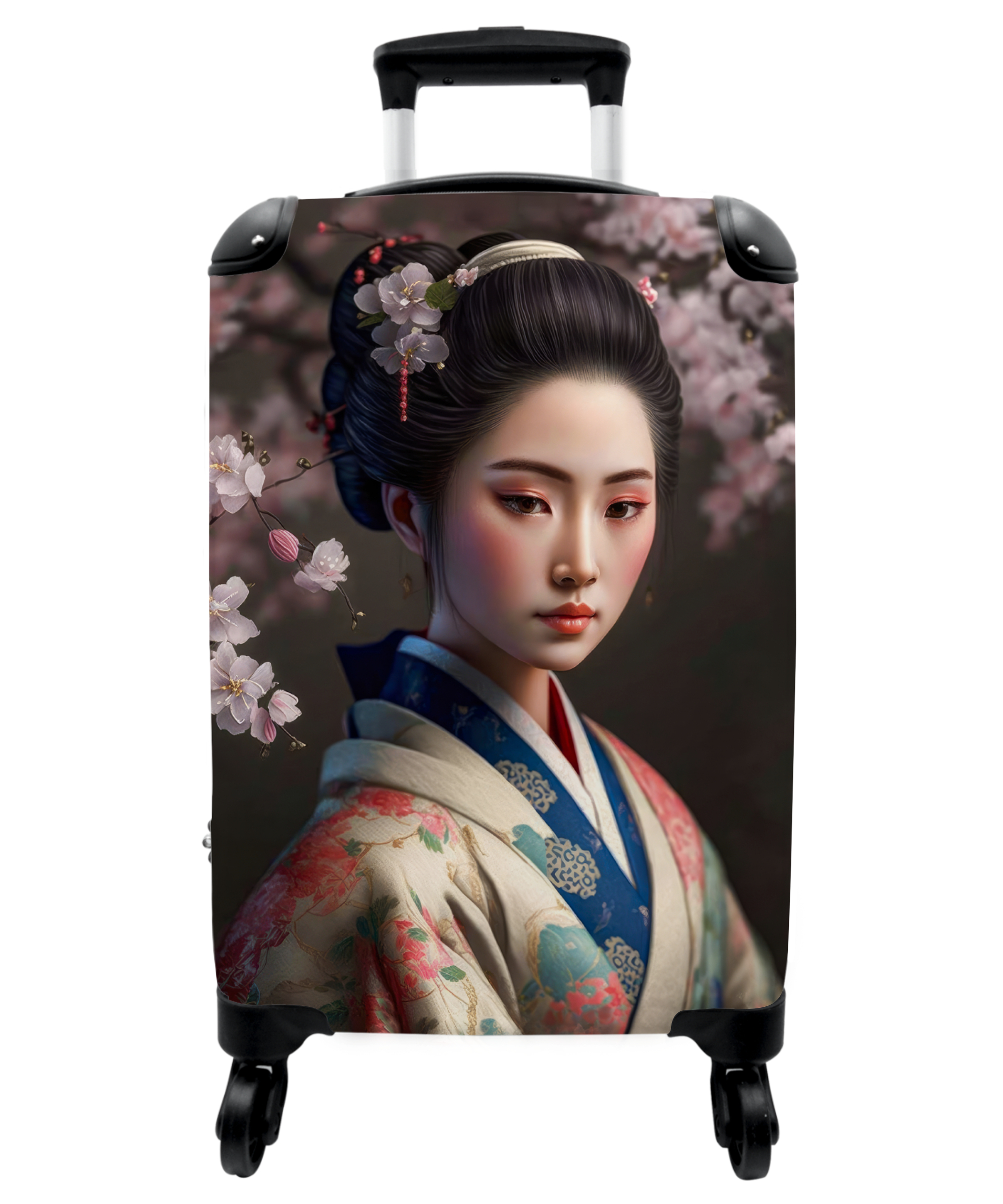 Koffer - Vrouw - Sakura - Kimono - Aziatisch - Portret-thumbnail-1