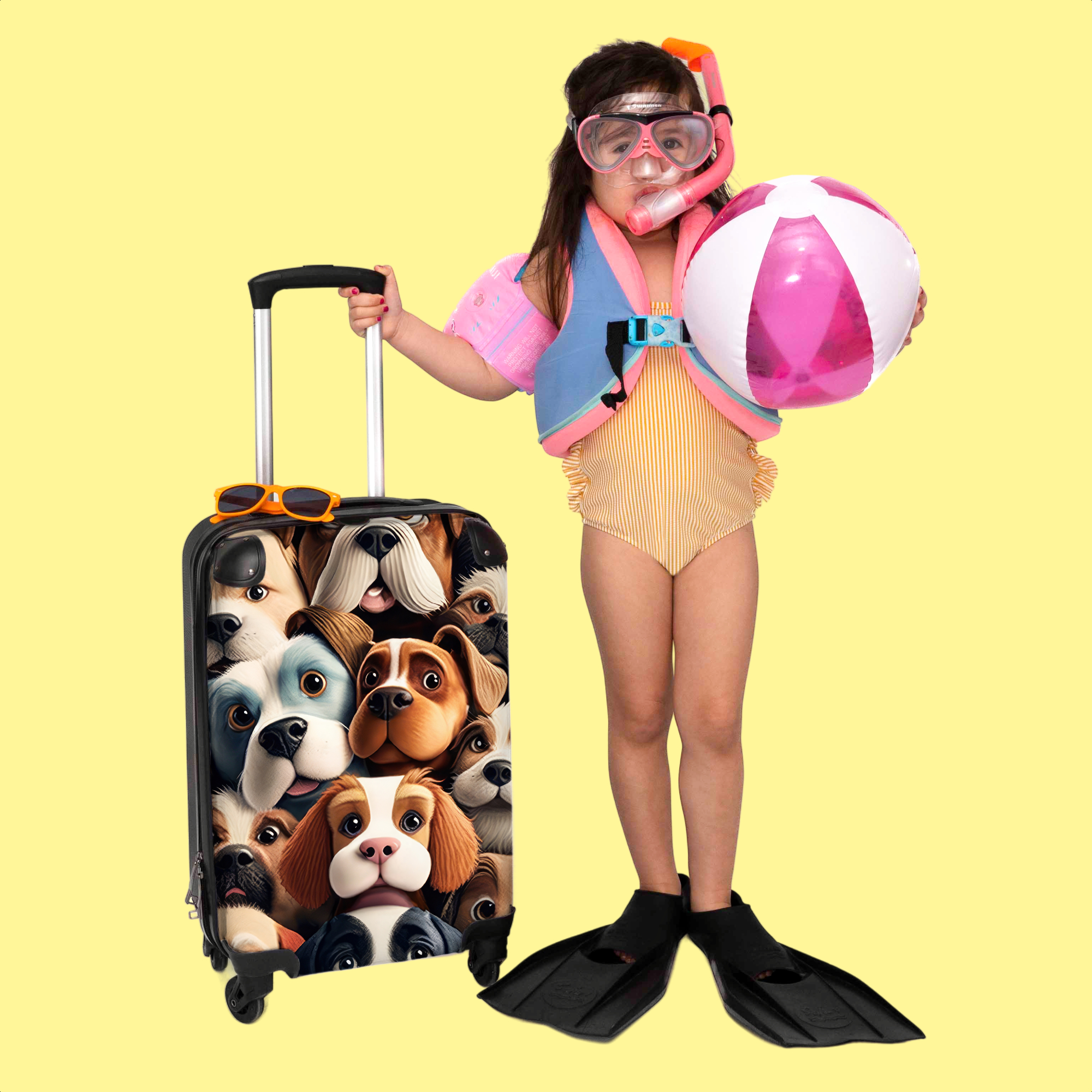 Koffer - Hond - Patronen - Dieren - Bruin - Meisje - Jongen-thumbnail-3