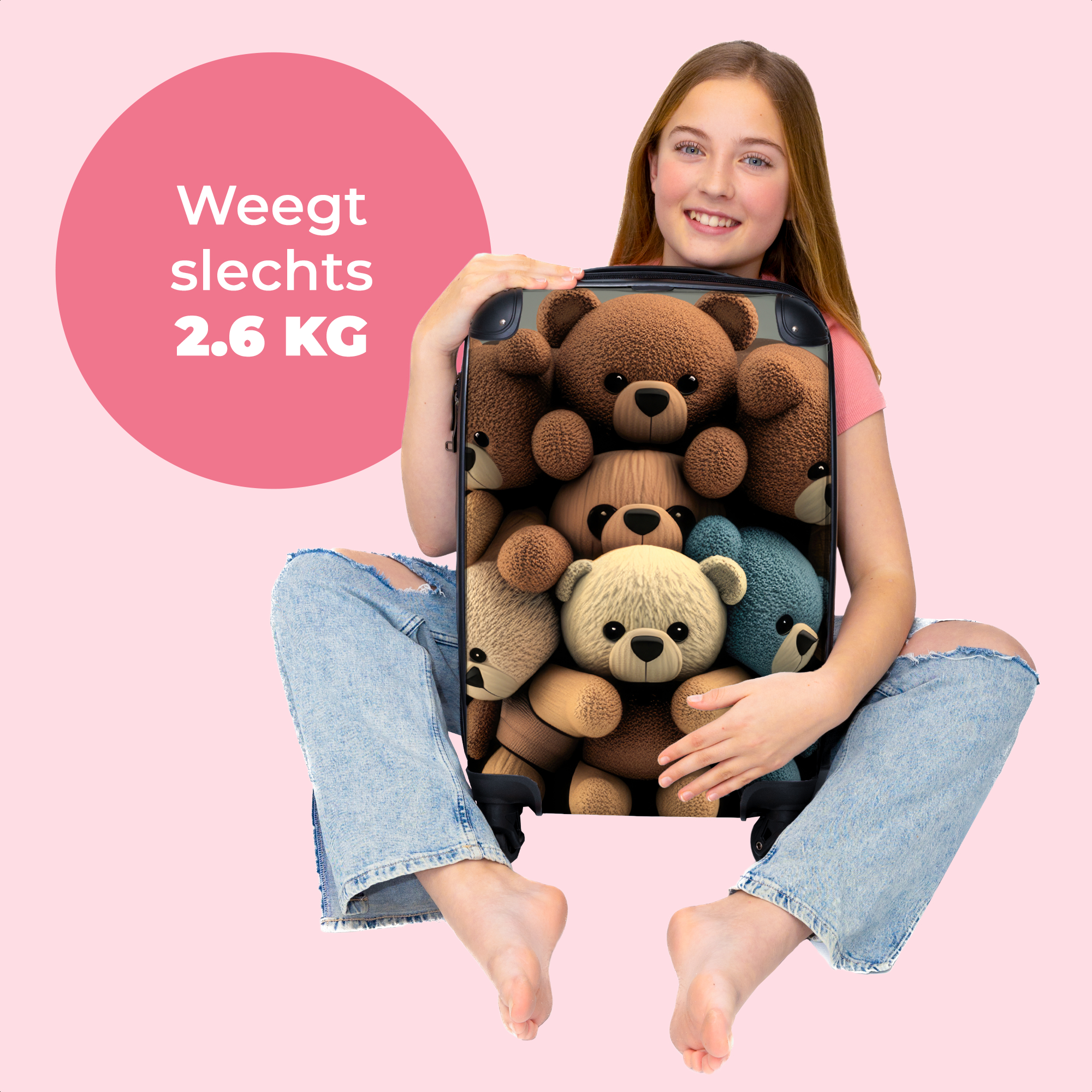Koffer - Teddybeer - Knuffel - Bruin - Design - Jongens - Meisjes-thumbnail-4
