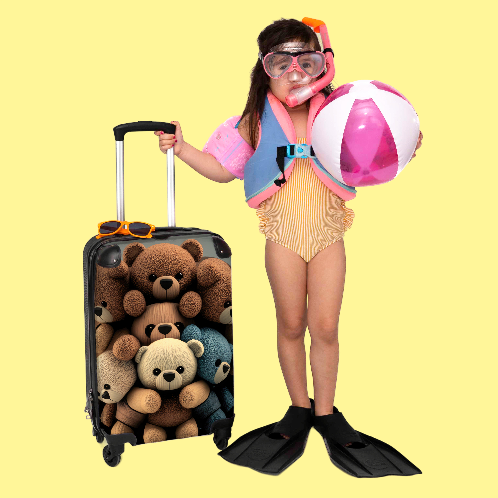 Koffer - Teddybeer - Knuffel - Bruin - Design - Jongens - Meisjes-3