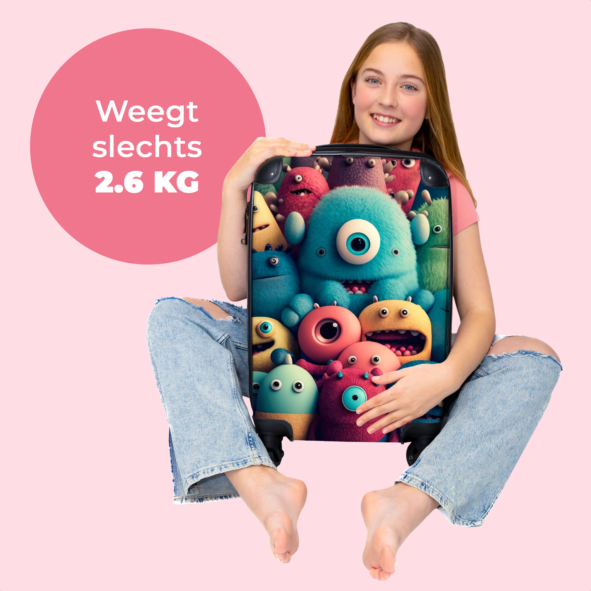 Koffer - Kids - Monster - Regenboog - Design - Meiden - Jongens-thumbnail-4