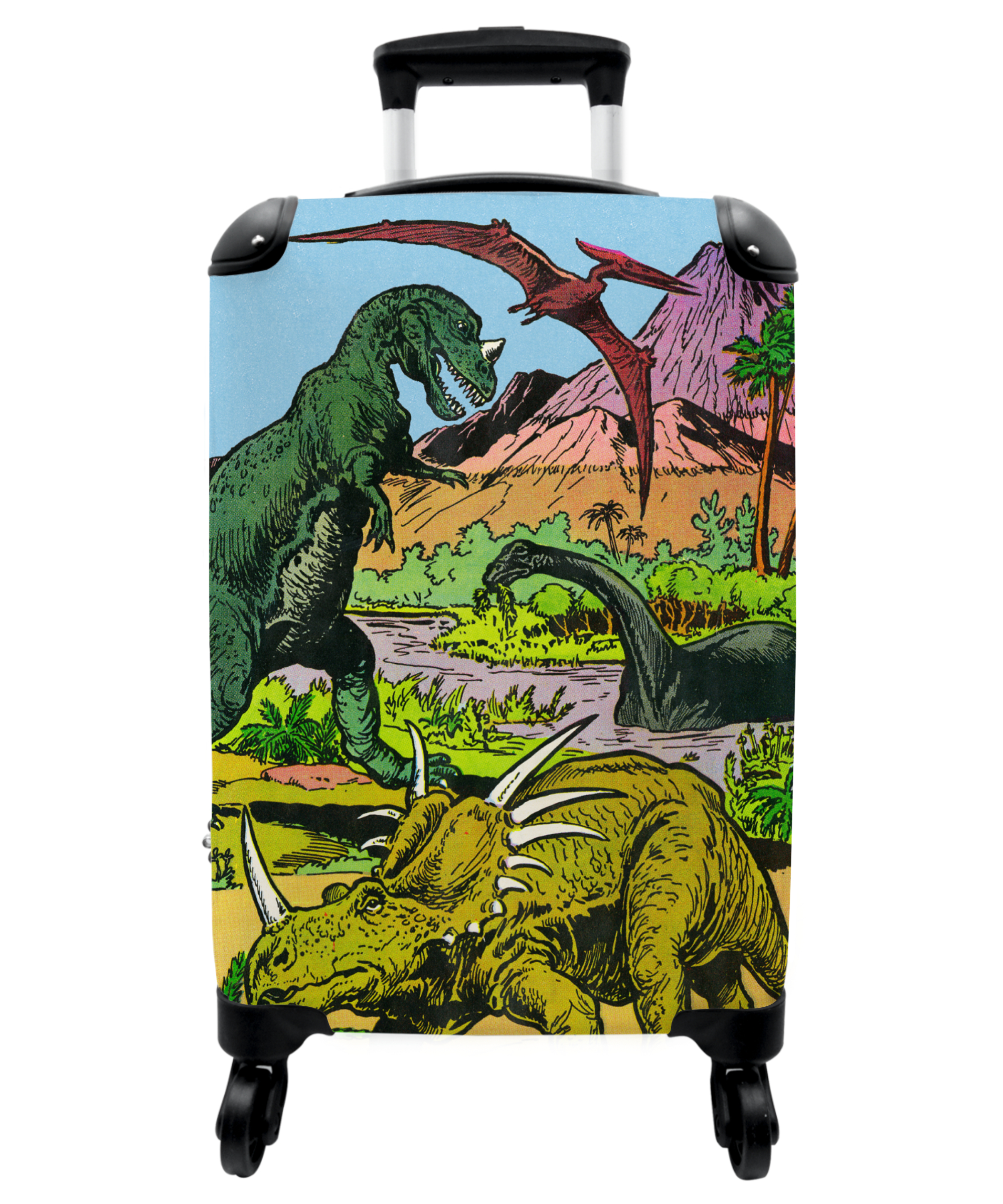 Koffer - Retro - Dinosaurus - Illustratie - Jongen-thumbnail-1