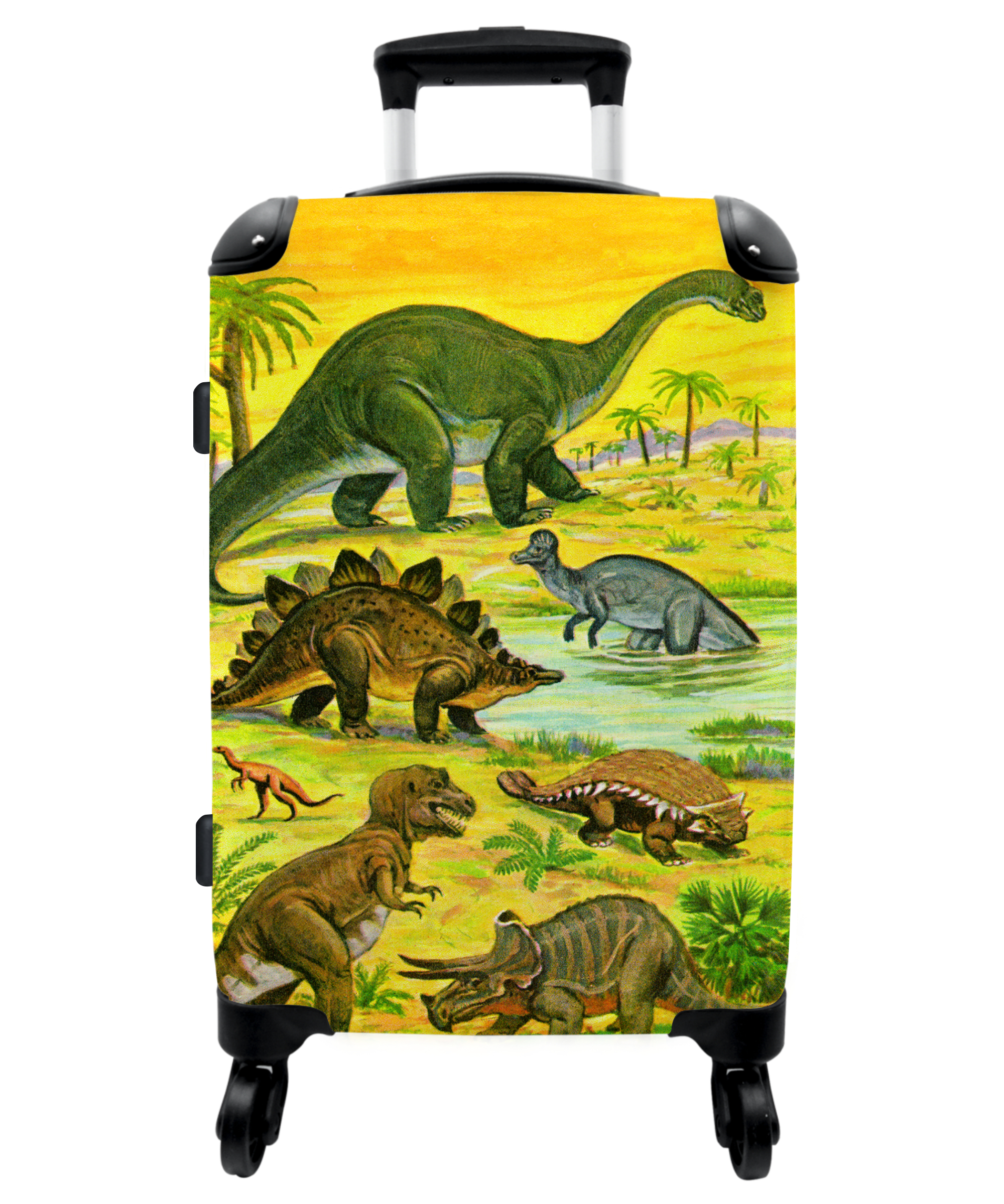 Koffer - Dino - Illustratie - Geel - Jongens