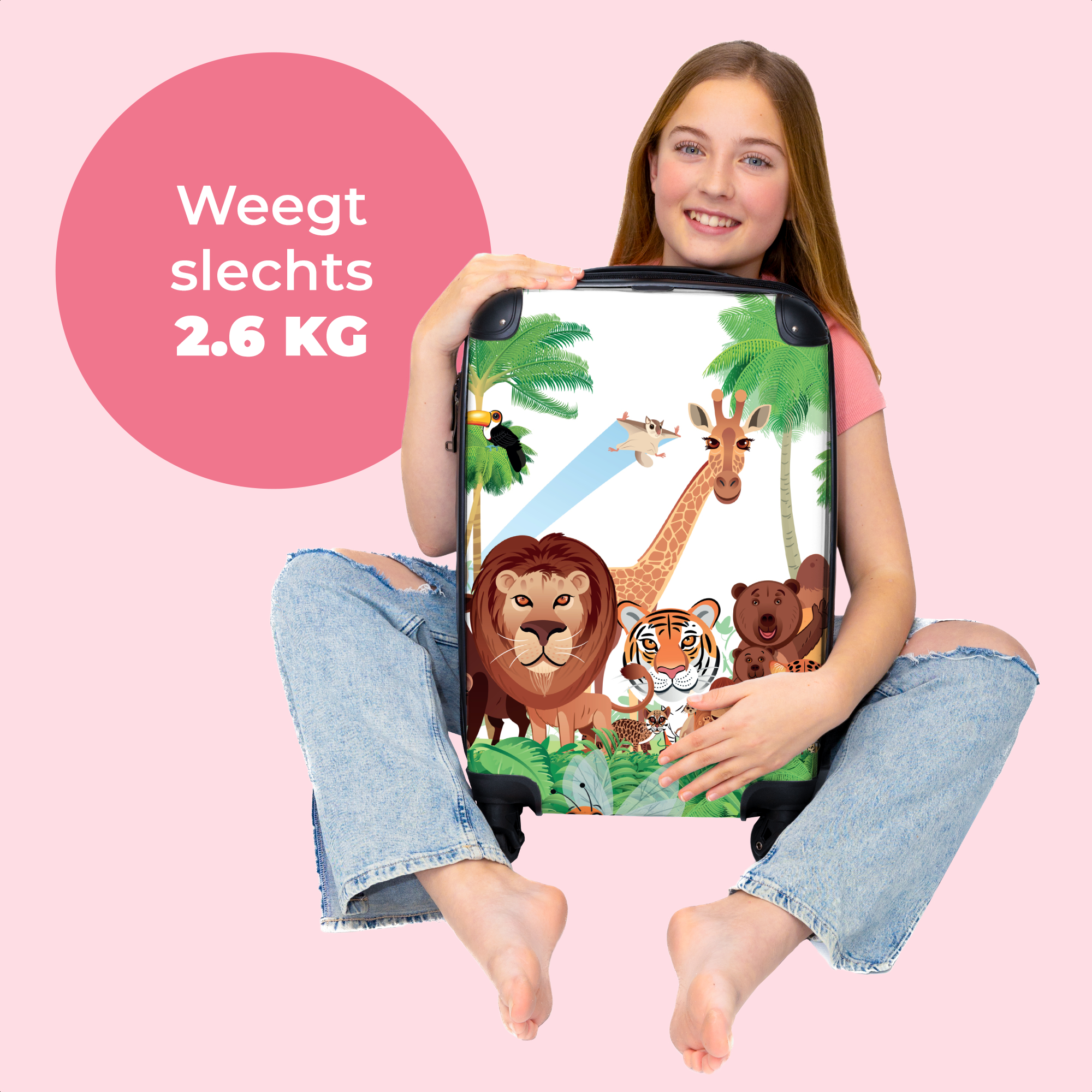 Koffer - Wilde dieren - Jungle - Leeuw - Tijger - Meisjes - Kids - Jongens-thumbnail-4
