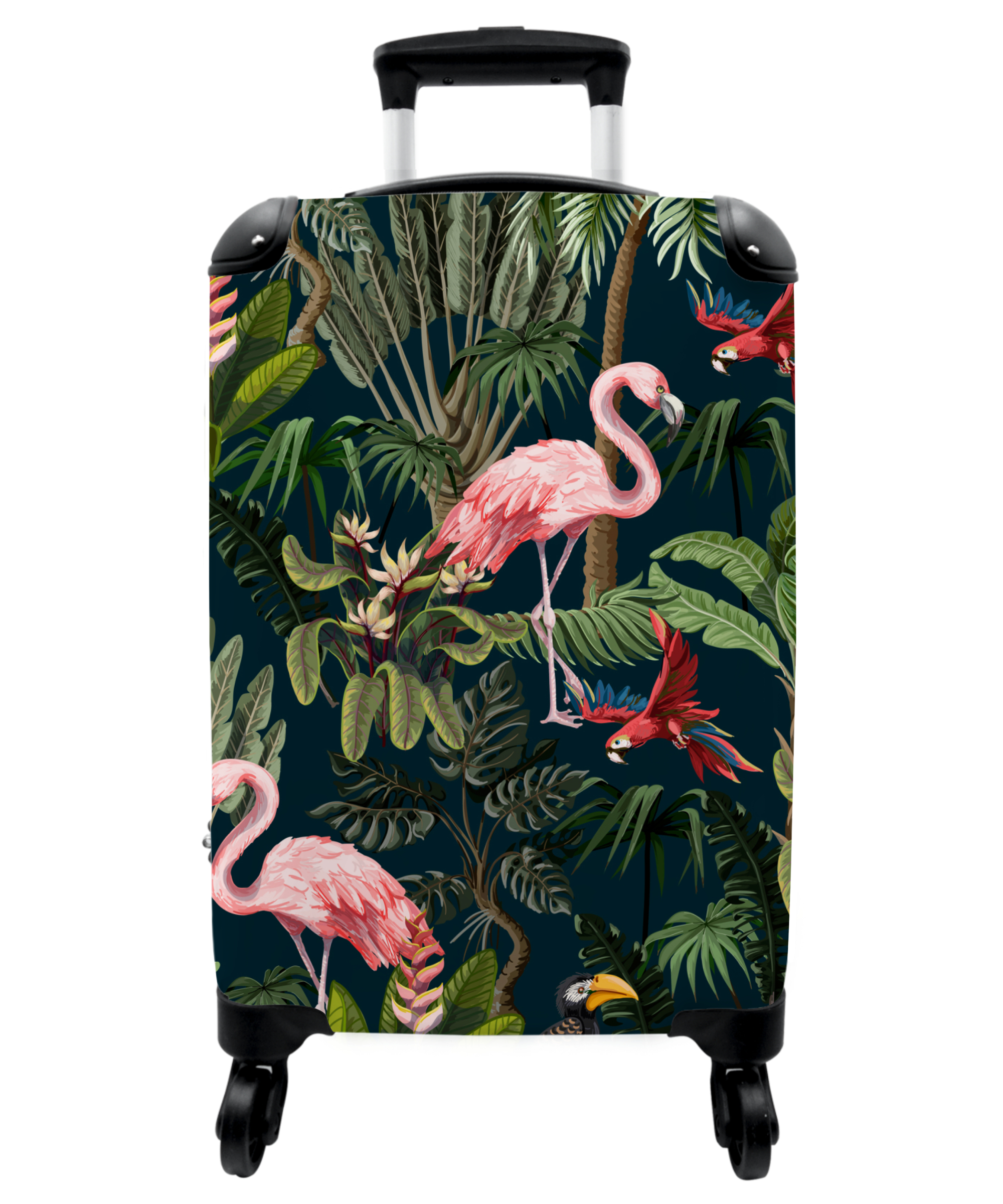 Koffer - Jungledieren - Patroon - Kinderen - Flamingo - Papegaai - Kids