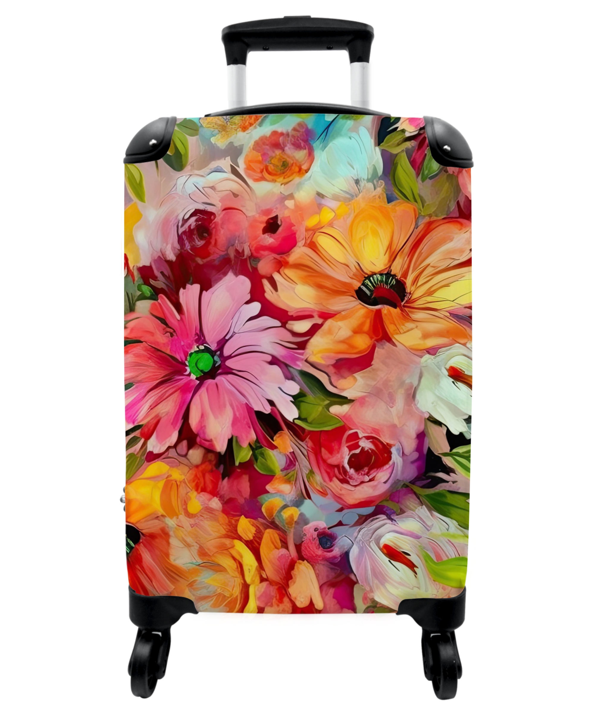 Koffer - Bloemen - Kleurrijk - Kunst - Olieverf