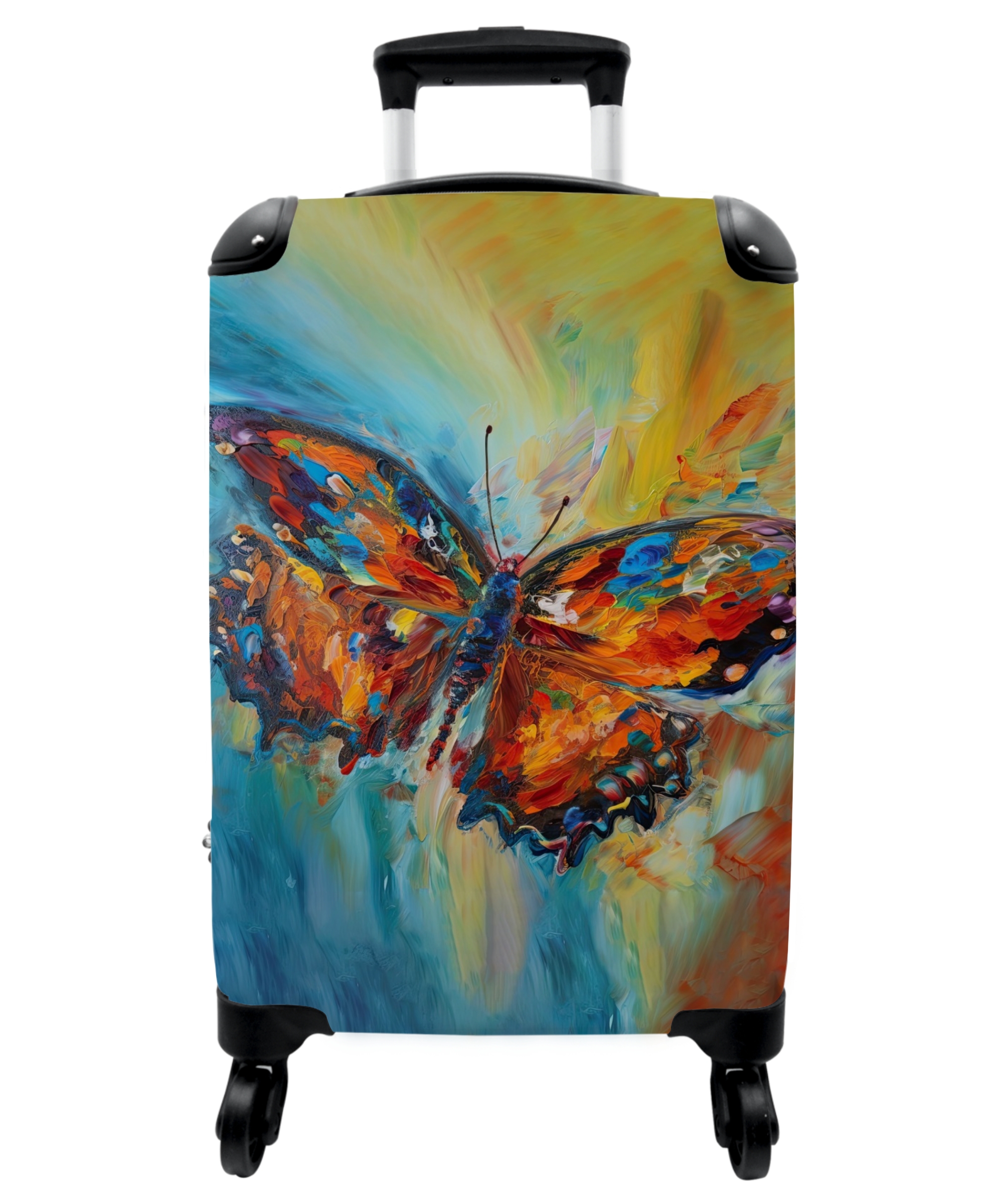 Koffer - Vlinder - Kleuren - Kunst - Schilderij-1