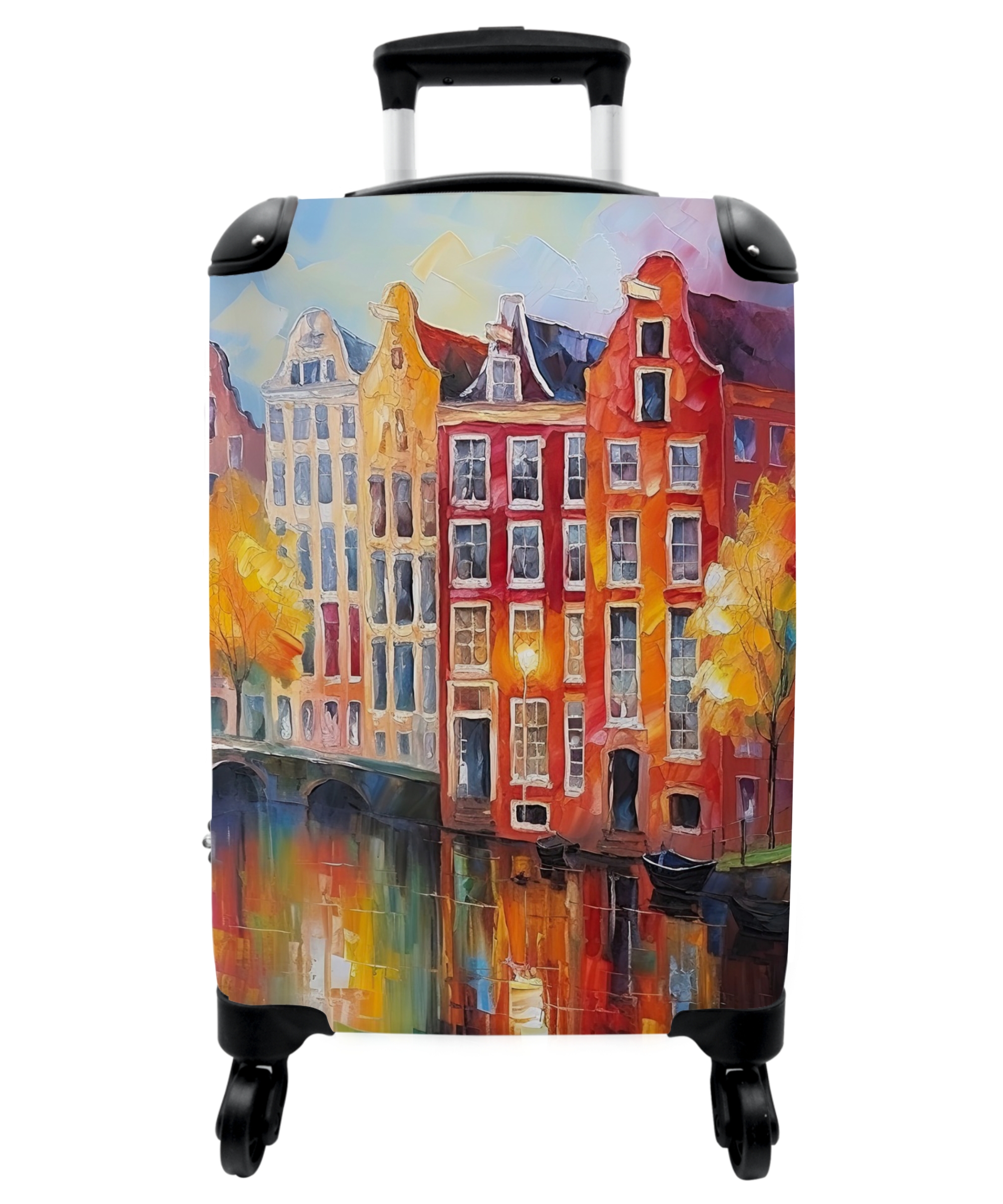 Koffer - Grachtenpanden - Kunst - Schilderij - Amsterdam-1