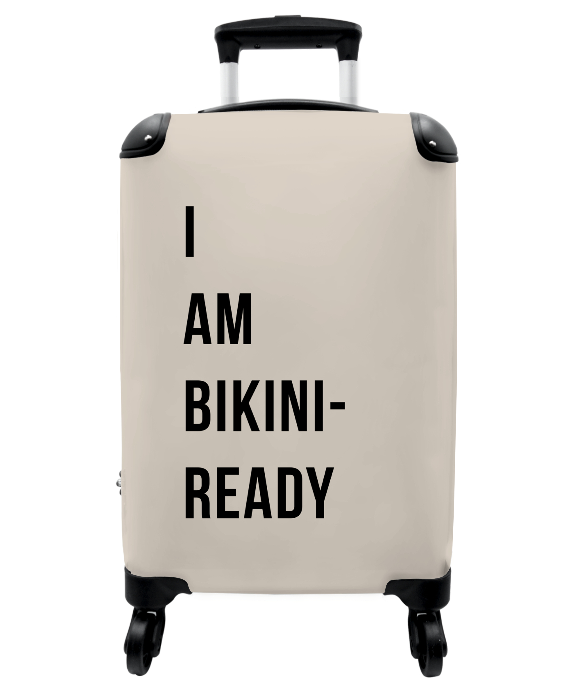 Koffer - Beige - Quote - I am bikini ready-1