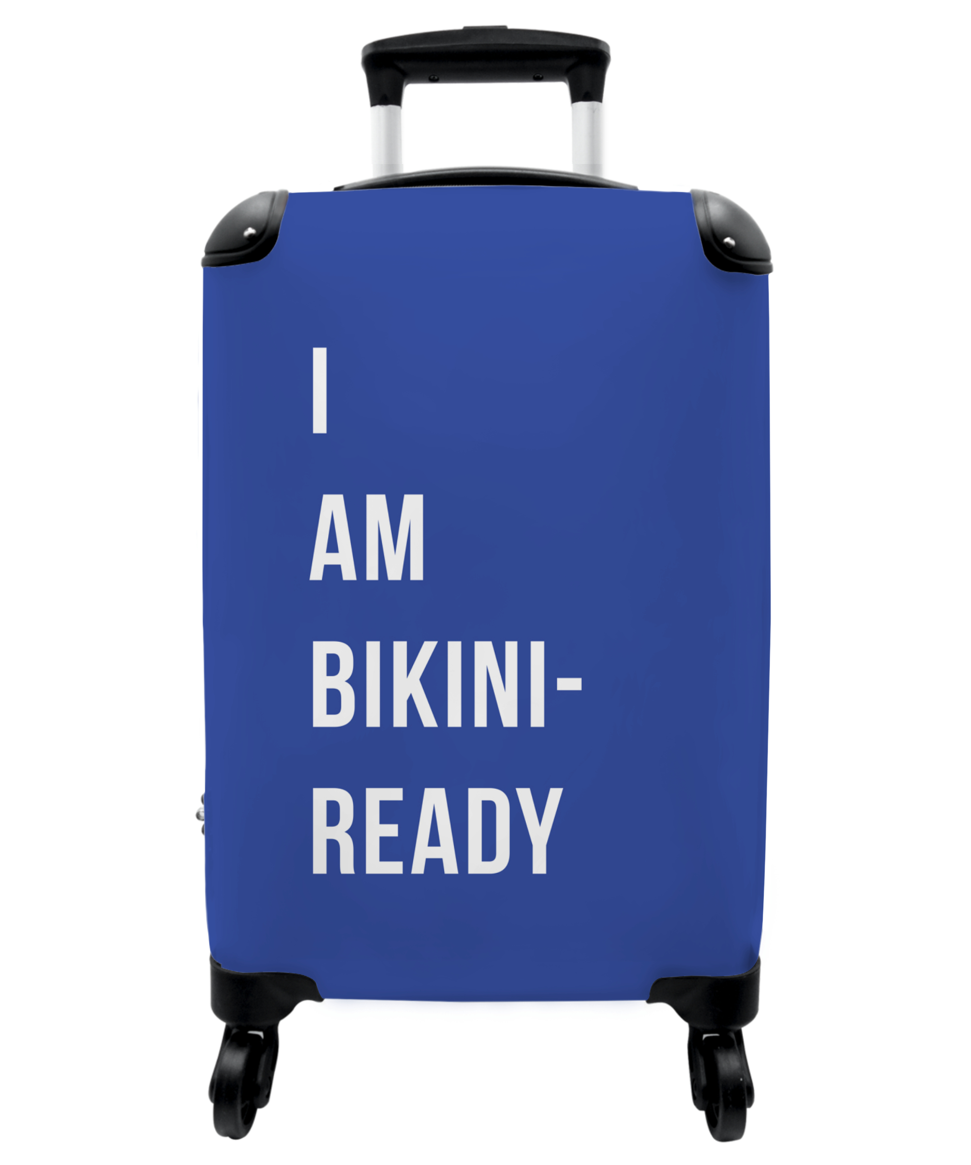 Koffer - Quote - I am bikini ready - Blauw-thumbnail-1