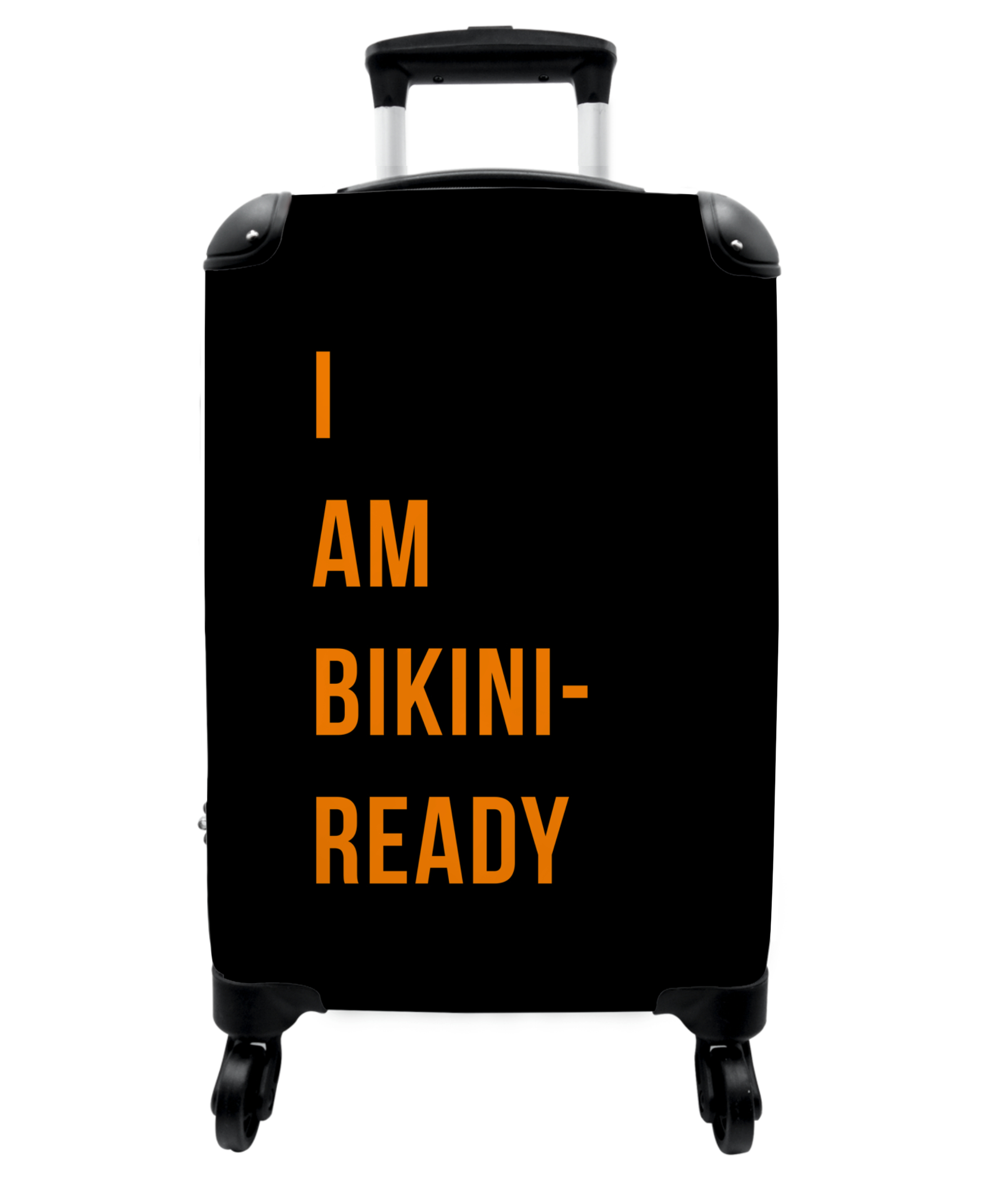 Koffer - I am bikini ready - Oranje - Zwart - Quote