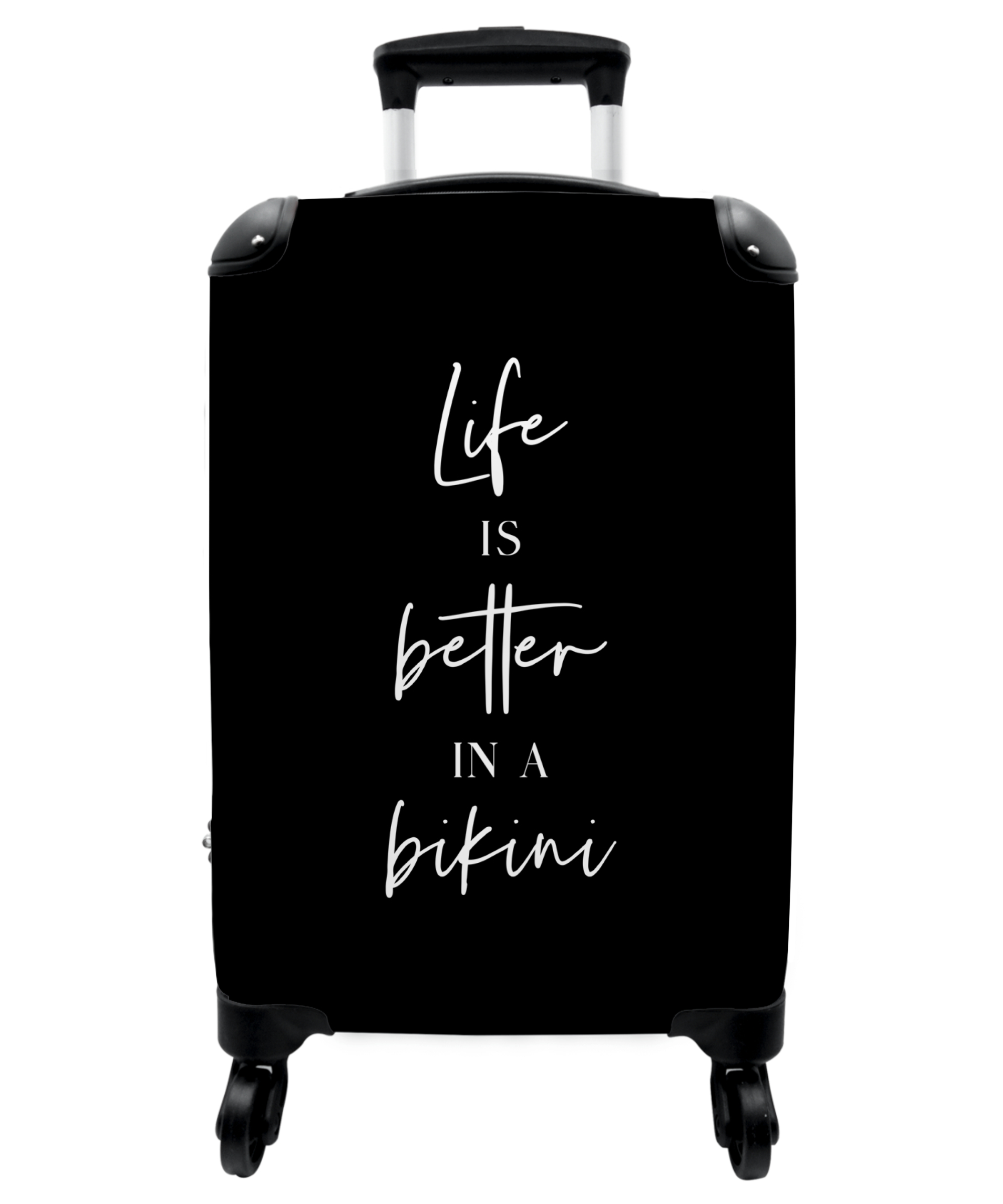 Koffer - Life is better in a bikini - Zwart - Quote-1