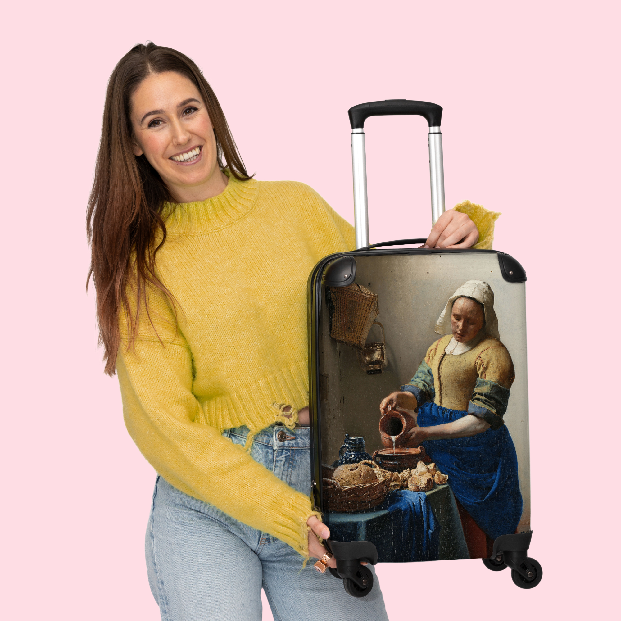 Koffer - Kunst - Melkmeisje - Vermeer - Oude meesters - Vintage-4