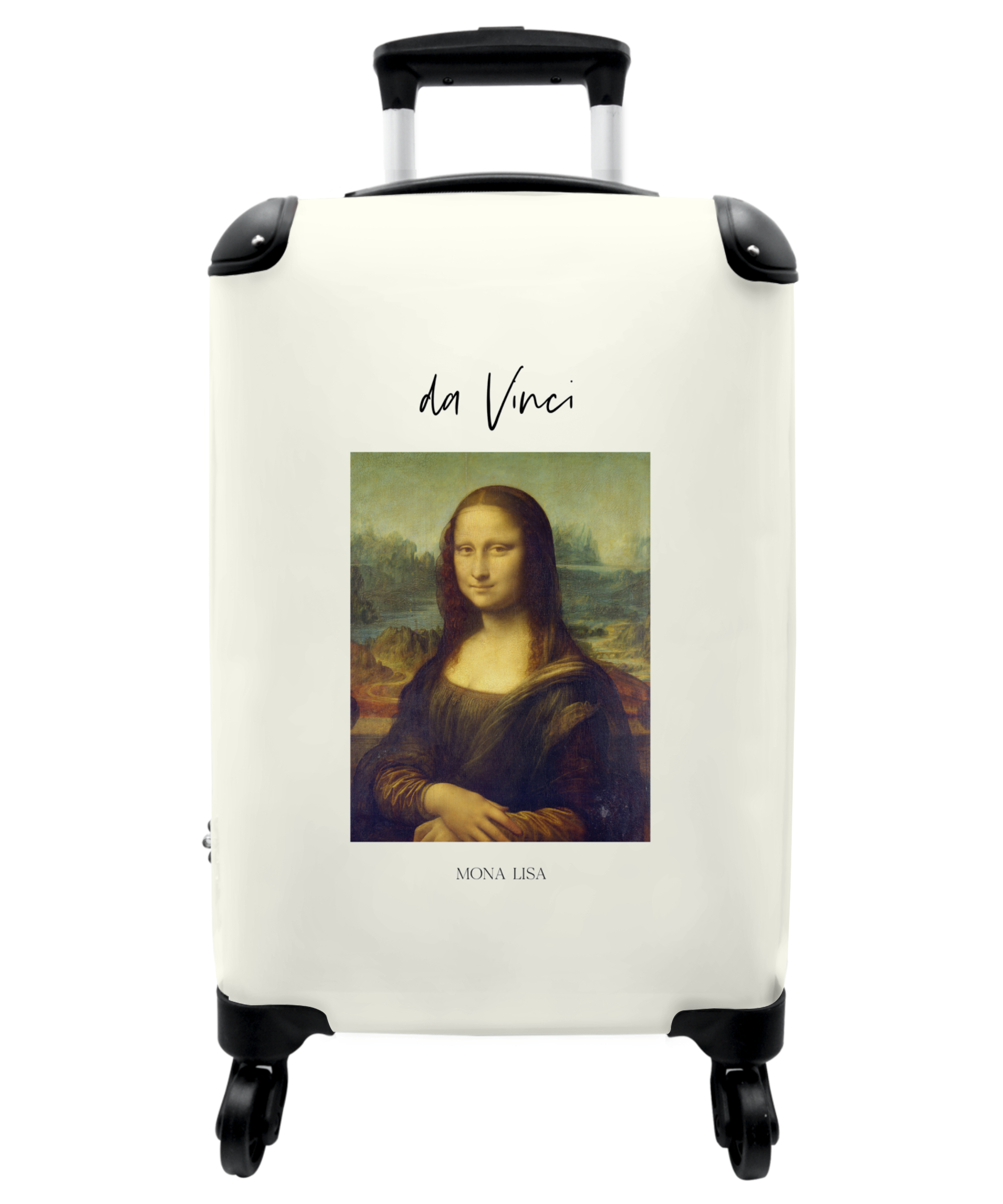 Koffer - Kunst - Da Vinci - Mona Lisa - Meisje - Vintage-1