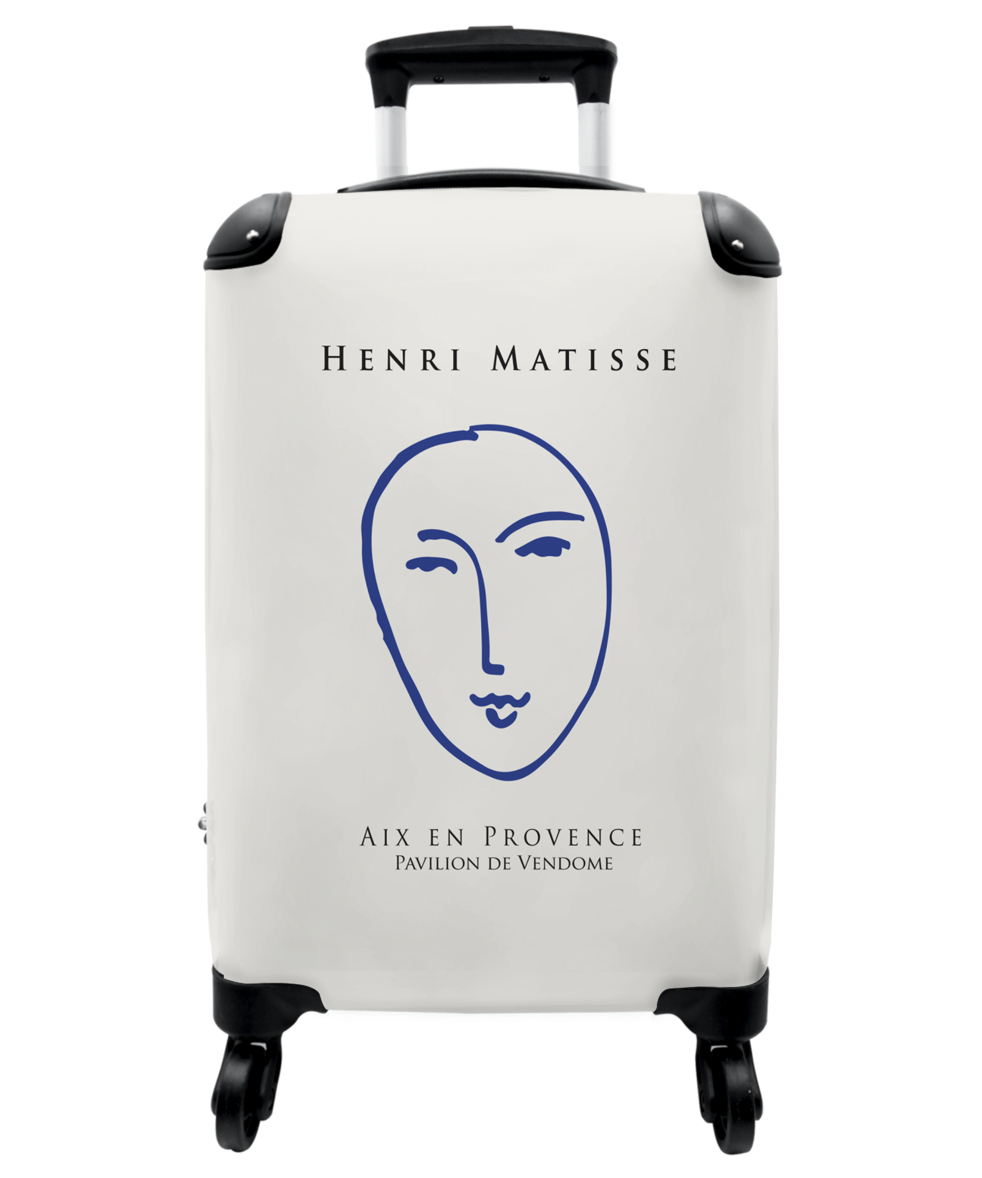 Koffer - Kunst - Matisse - Line art - Gezicht - Blauw