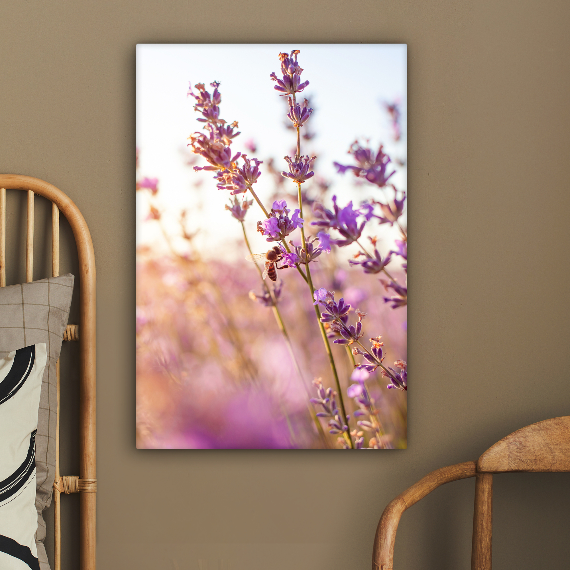 Canvas - Lavendel - Close-up - Zon - Bloemen-thumbnail-2
