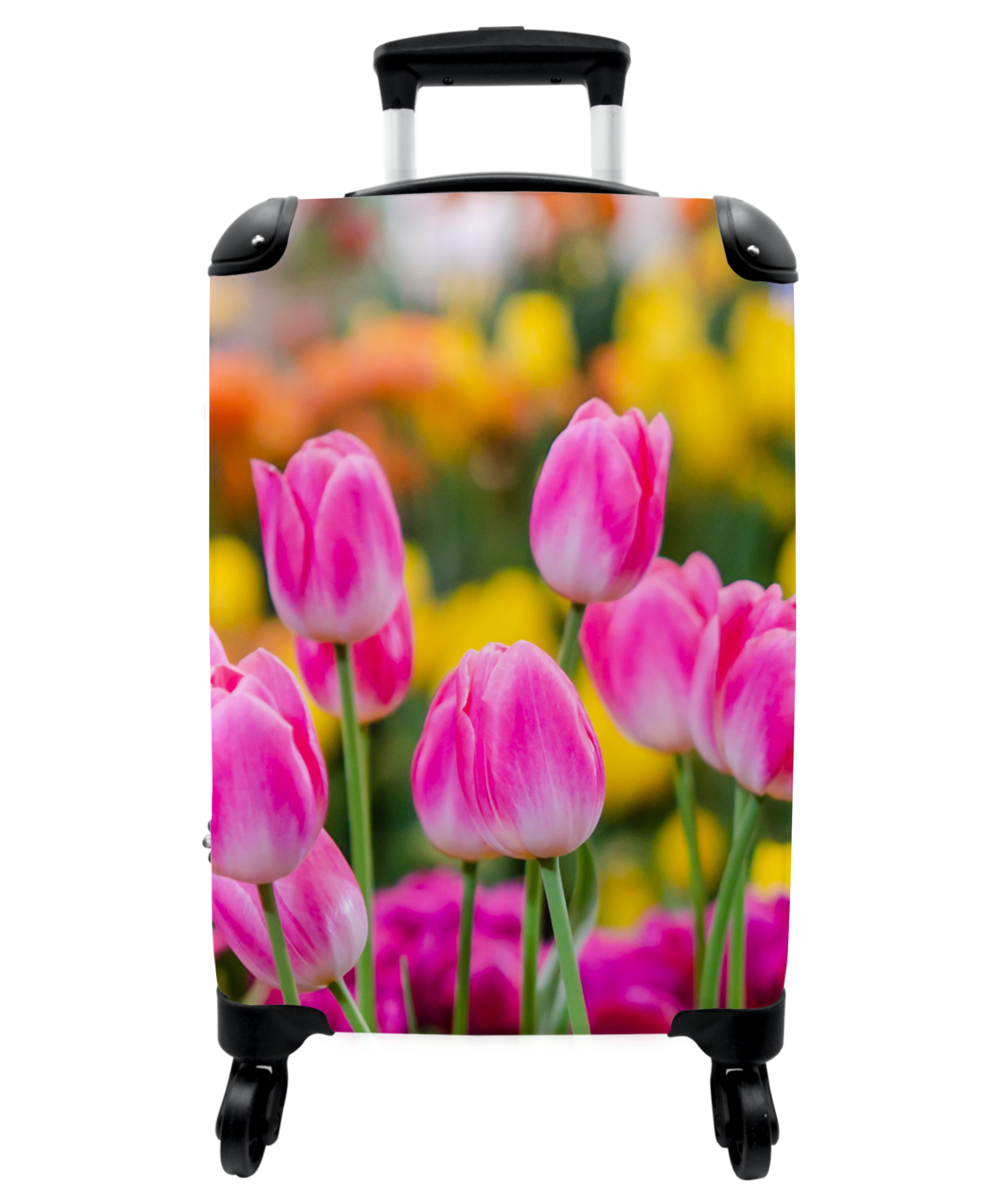 Koffer - Bloemen - Tulpen - Roze - Lente - Natuur-1