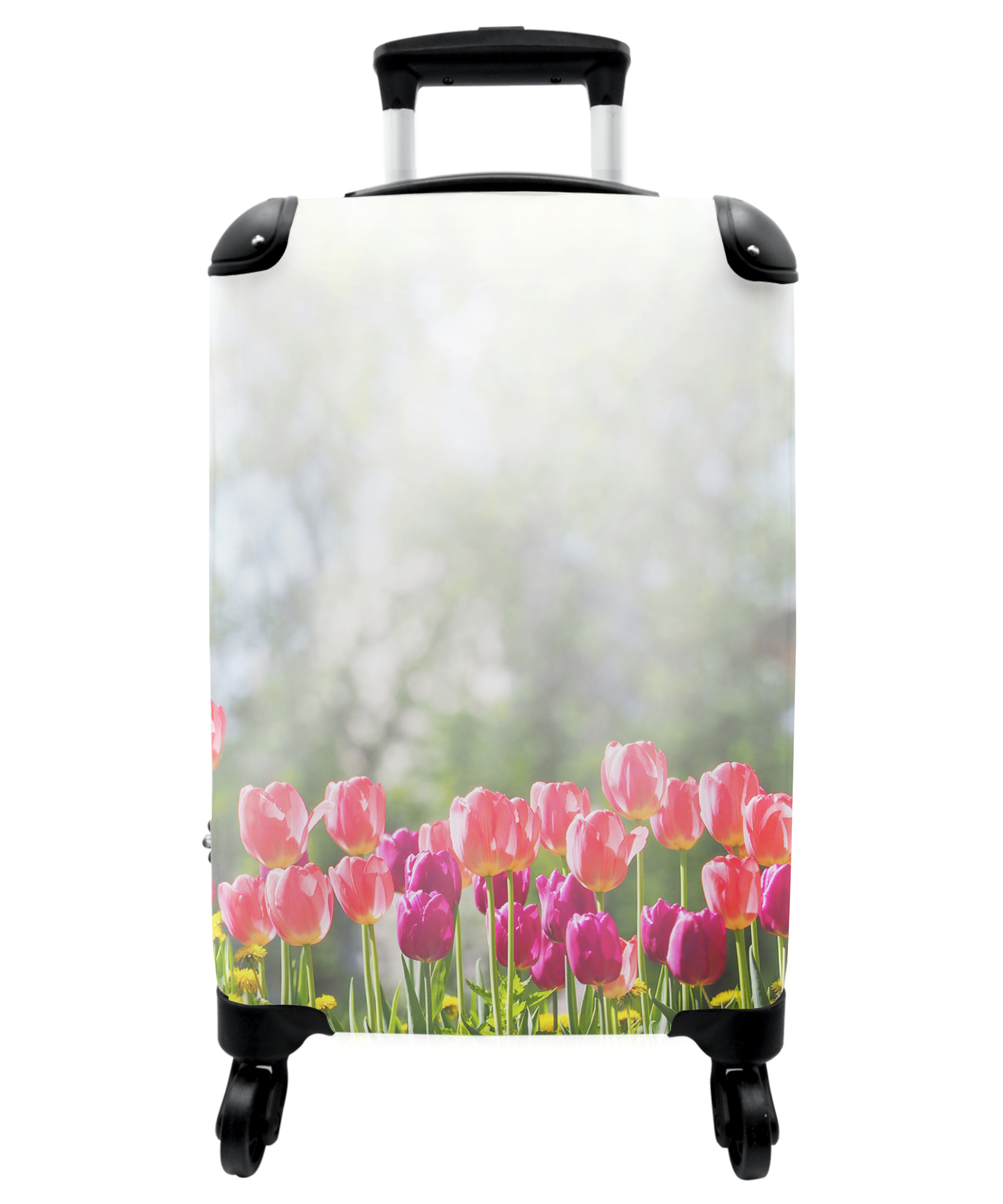 Koffer - Tulpen - Bloemen - Roze - Zonlicht - Lente-thumbnail-1